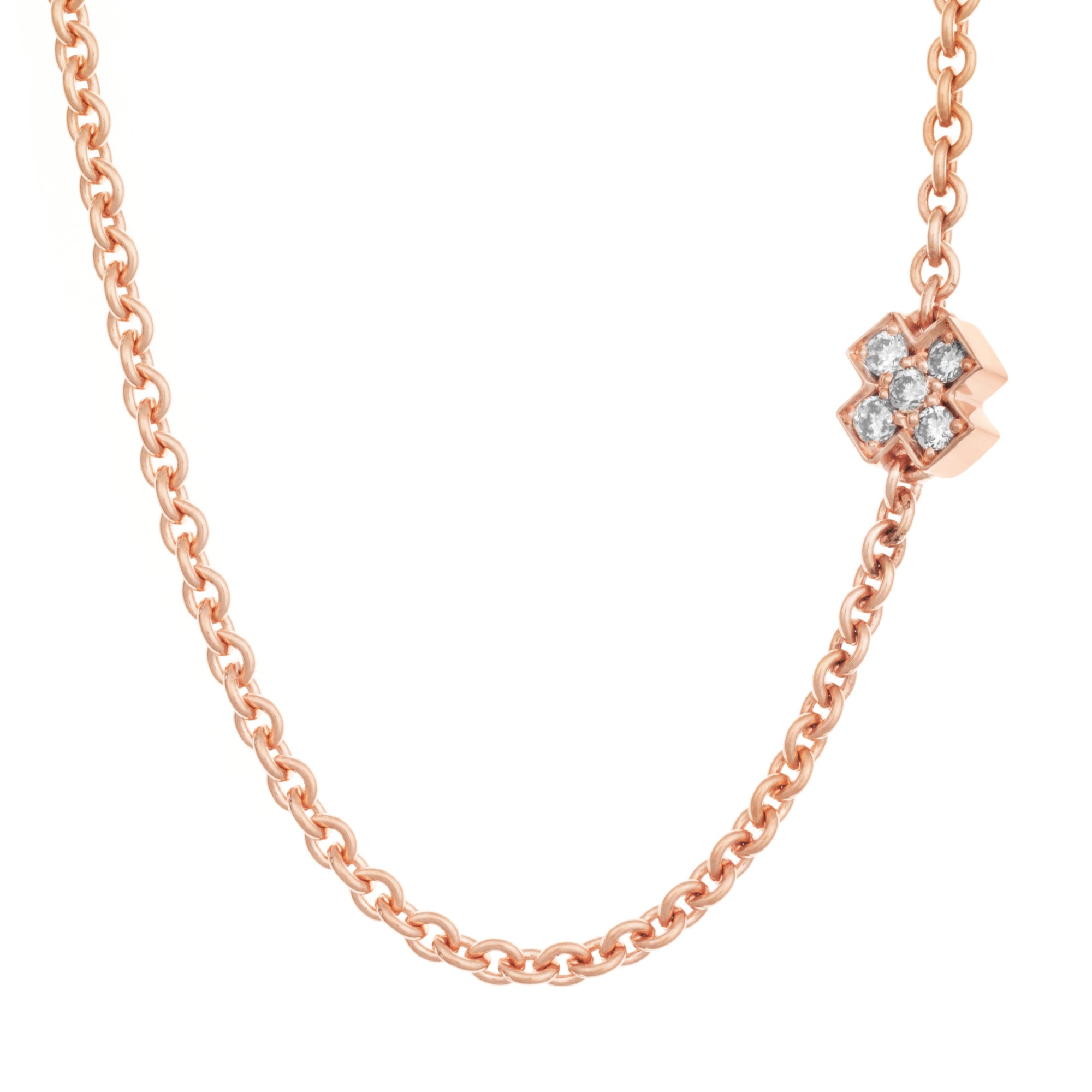 Bron Joy Halskette (8CR440145BR) aus Roségold mit Diamant