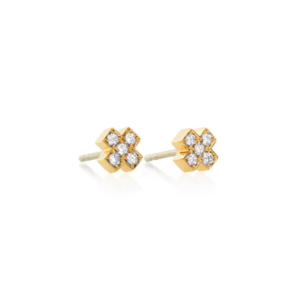 Bron Joy Ohrstecker (8OG4805BR) aus Gelbgold mit Diamant