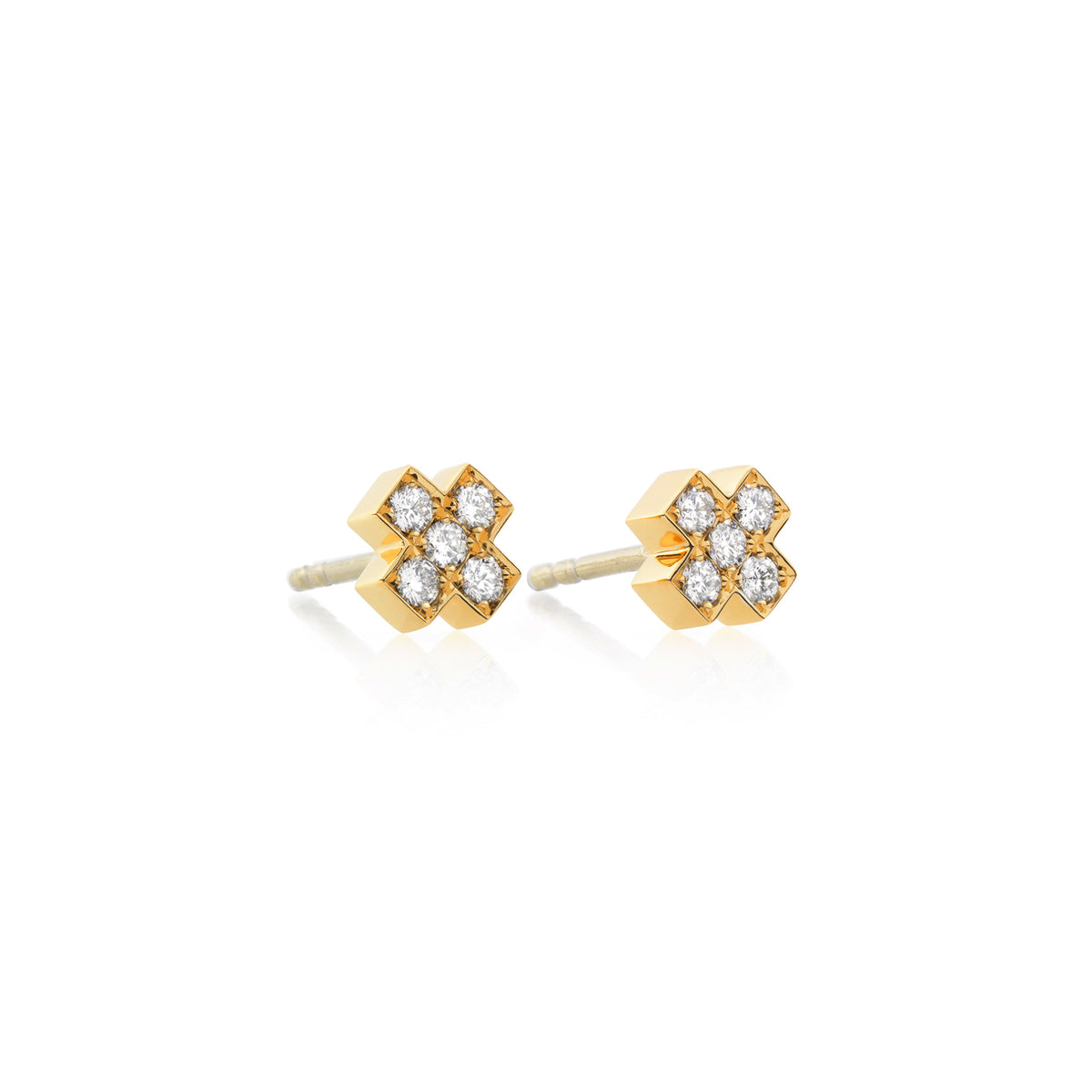 Bron Joy Ohrstecker (8OG4805BR) aus Gelbgold mit Diamant