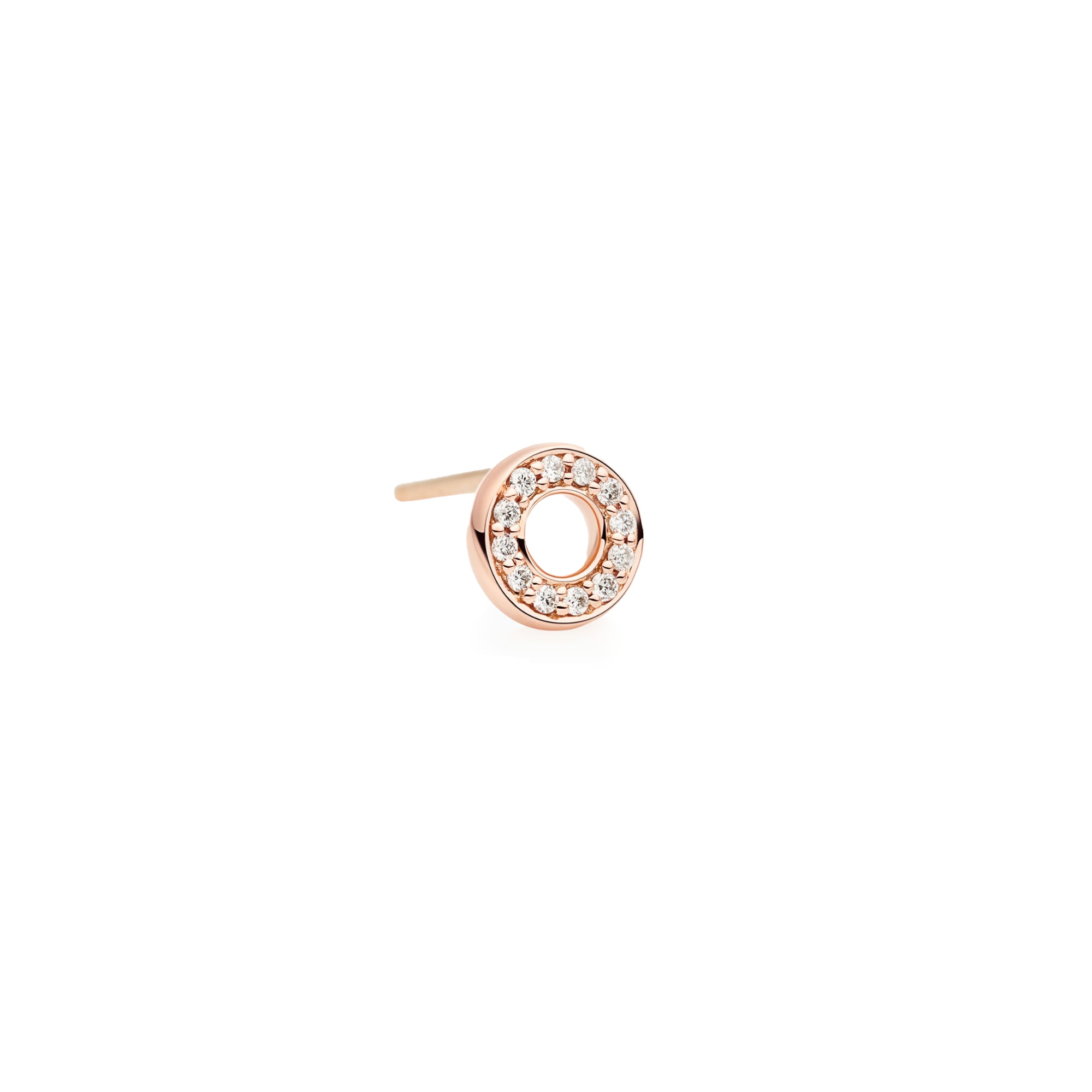 Bron Joy Ohrstecker (8OR4880BR-single) aus Roségold mit Diamant
