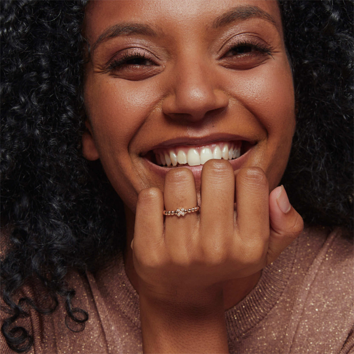 Bron Joy Ring (8RR4746BR) aus Roségold mit Diamant