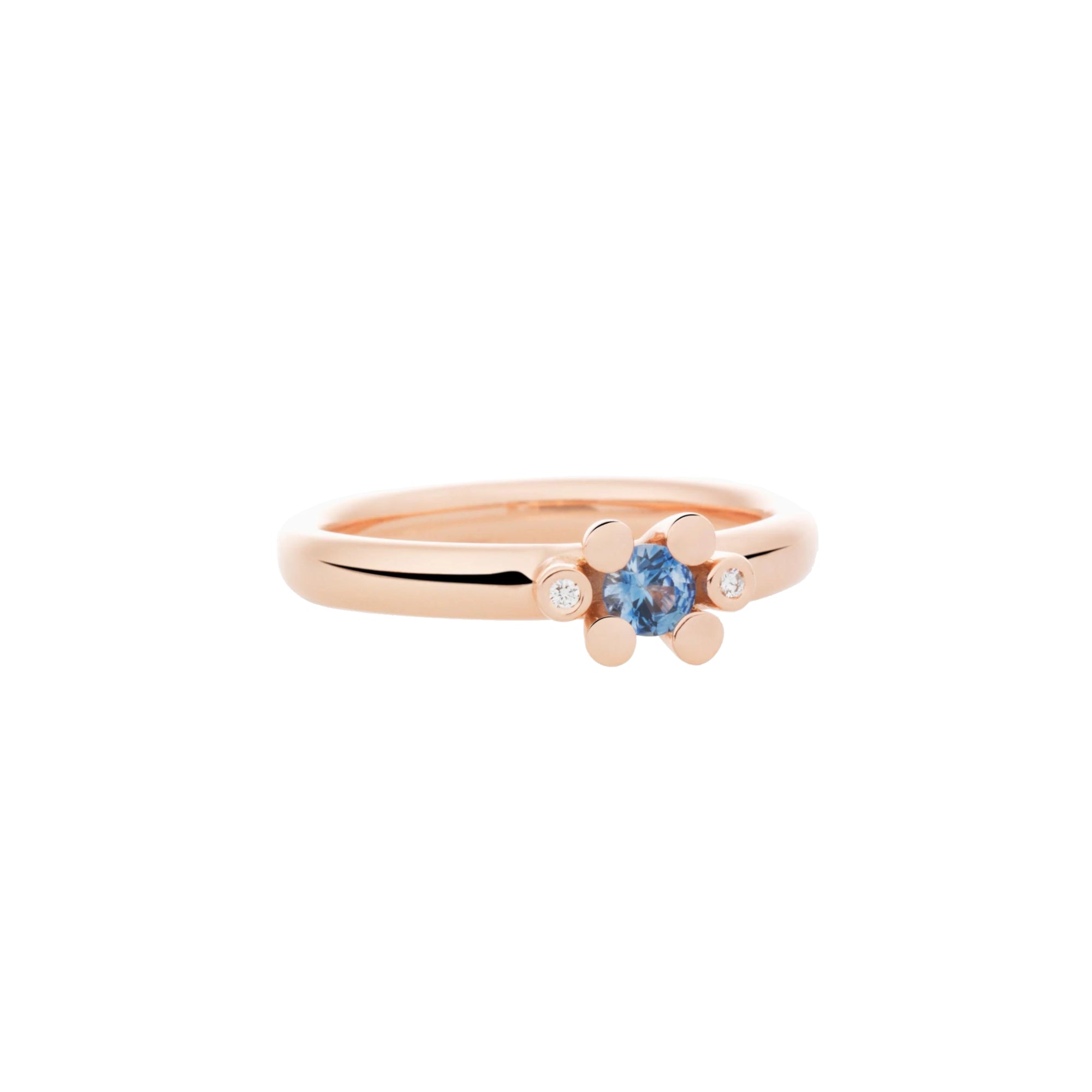 Bron Joy Ring (8RR4828CSBR) aus Roségold mit Diamant und Saphir
