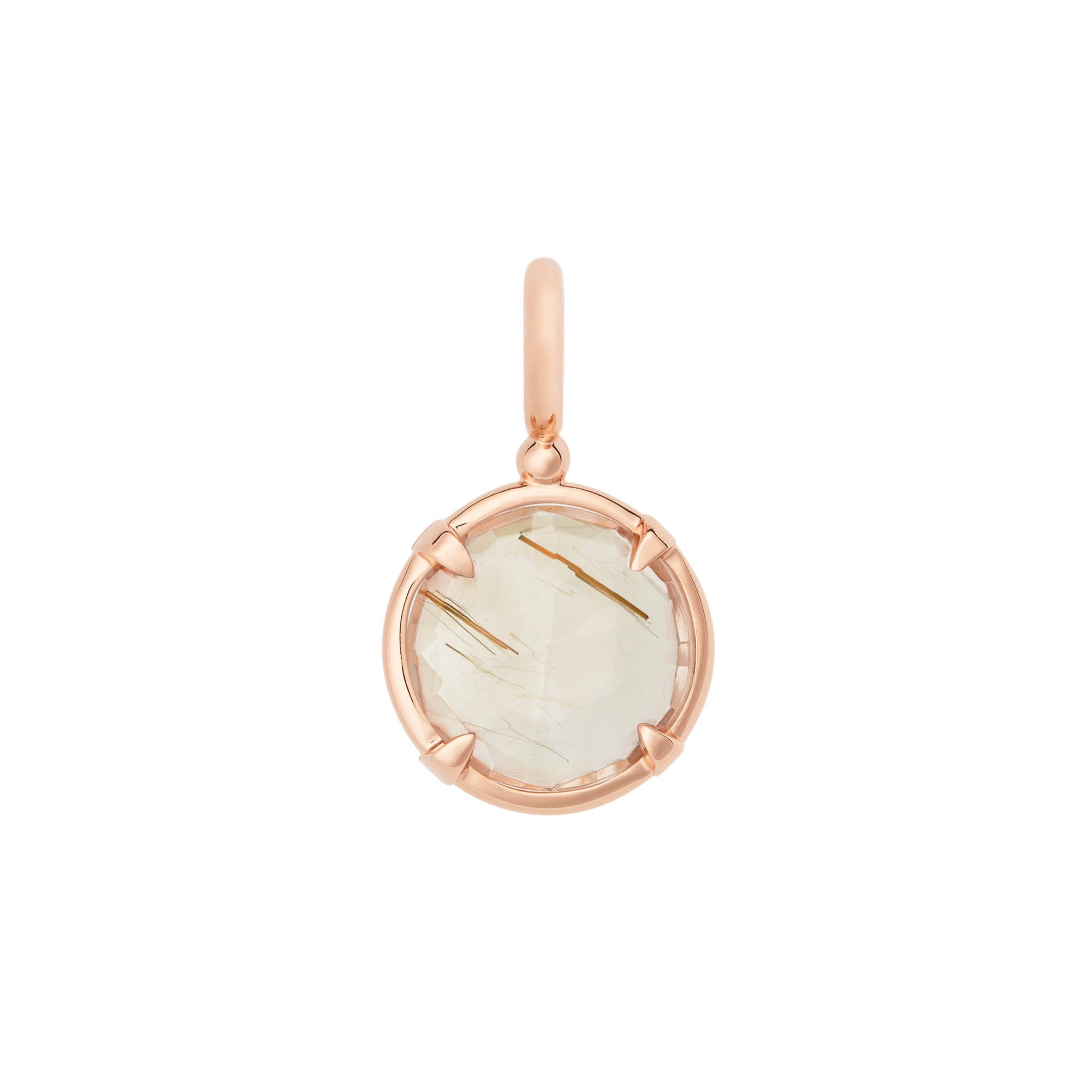 Bron Mira Mira Anhänger (8HR3418QRB) aus Roségold mit Rutilquarz