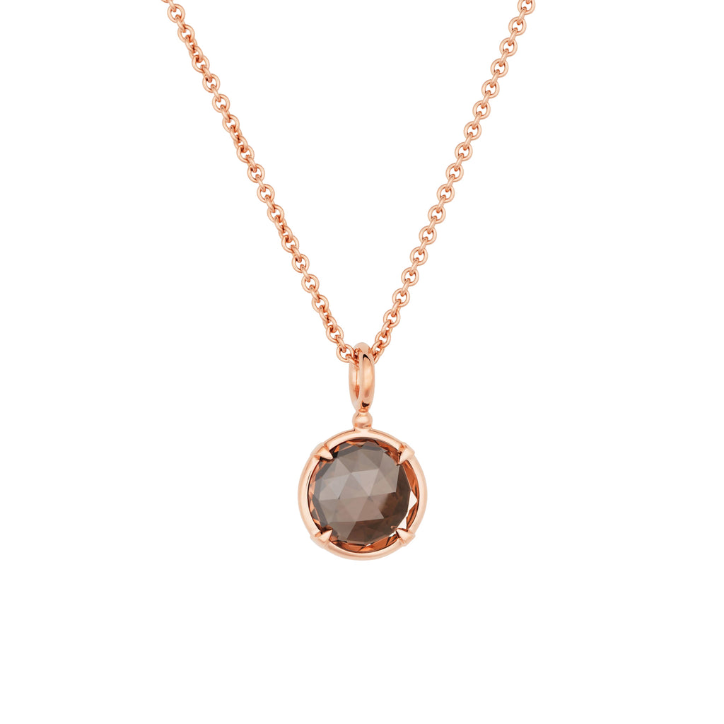 Bron Mira Mira Anhänger (8HR3418SQB) aus Roségold mit Rauchquarz