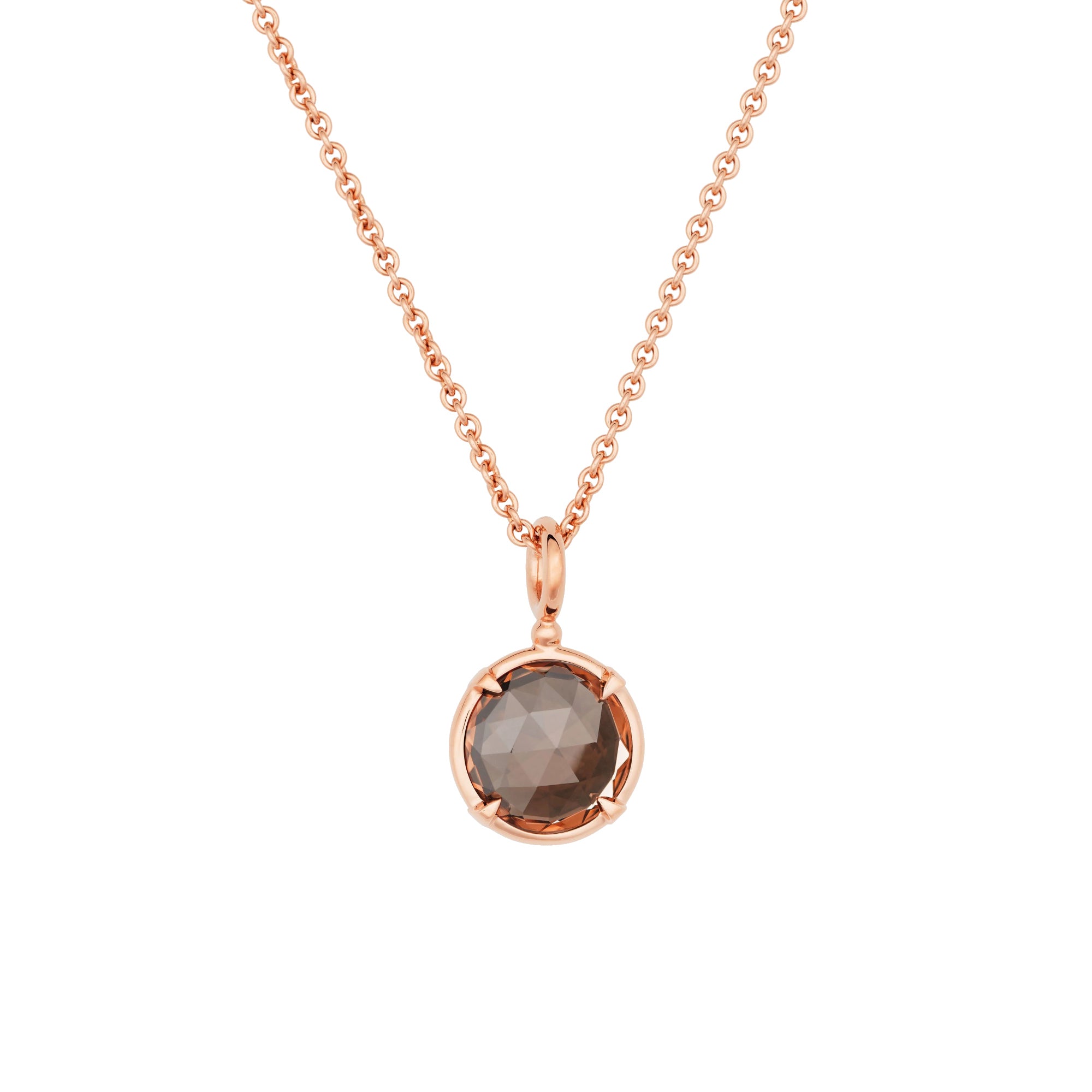 Bron Mira Mira Anhänger (8HR3418SQB) aus Roségold mit Rauchquarz