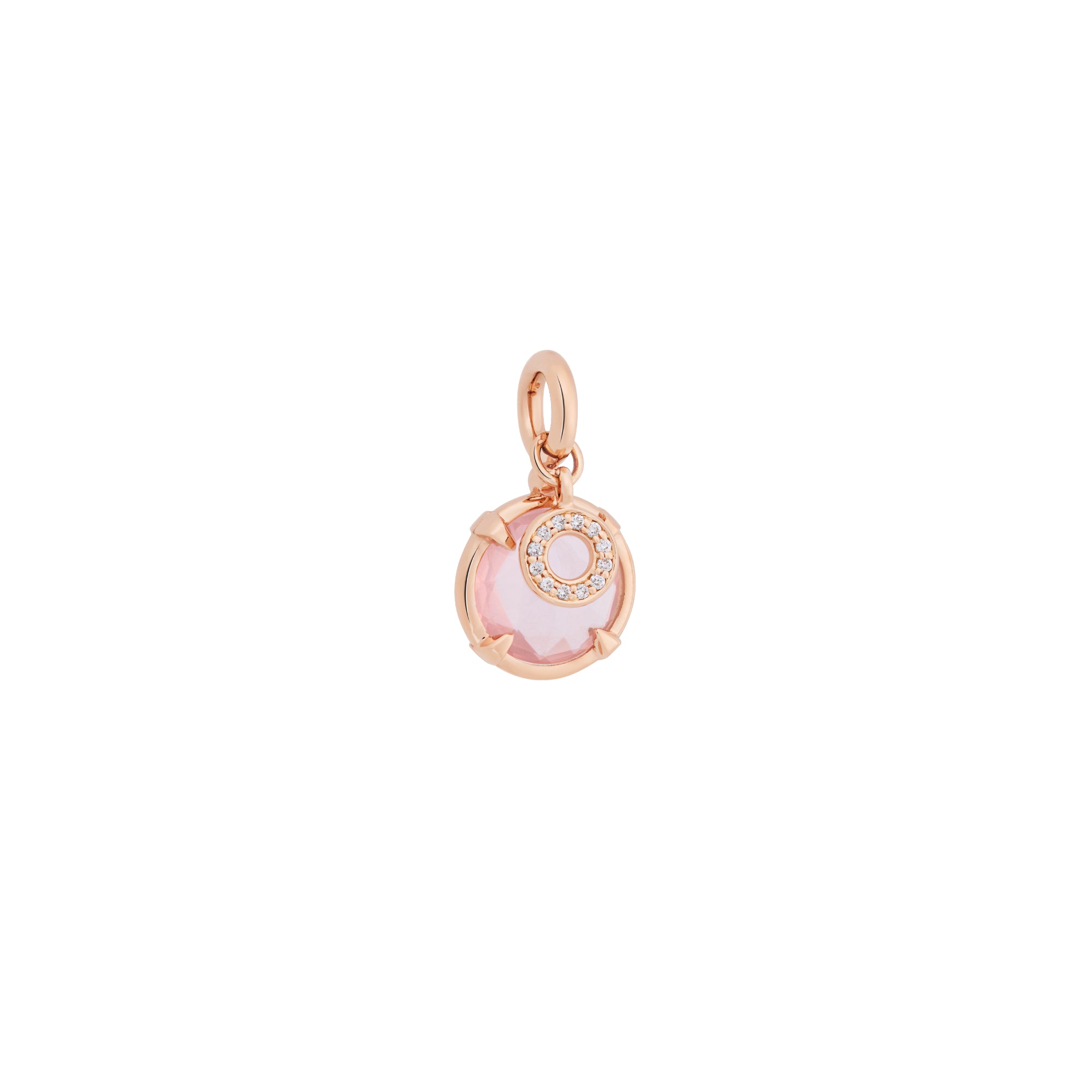 Bron Mira Mira Anhänger (8HR3451RQBBR) aus Roségold mit Diamant und Rosenquarz