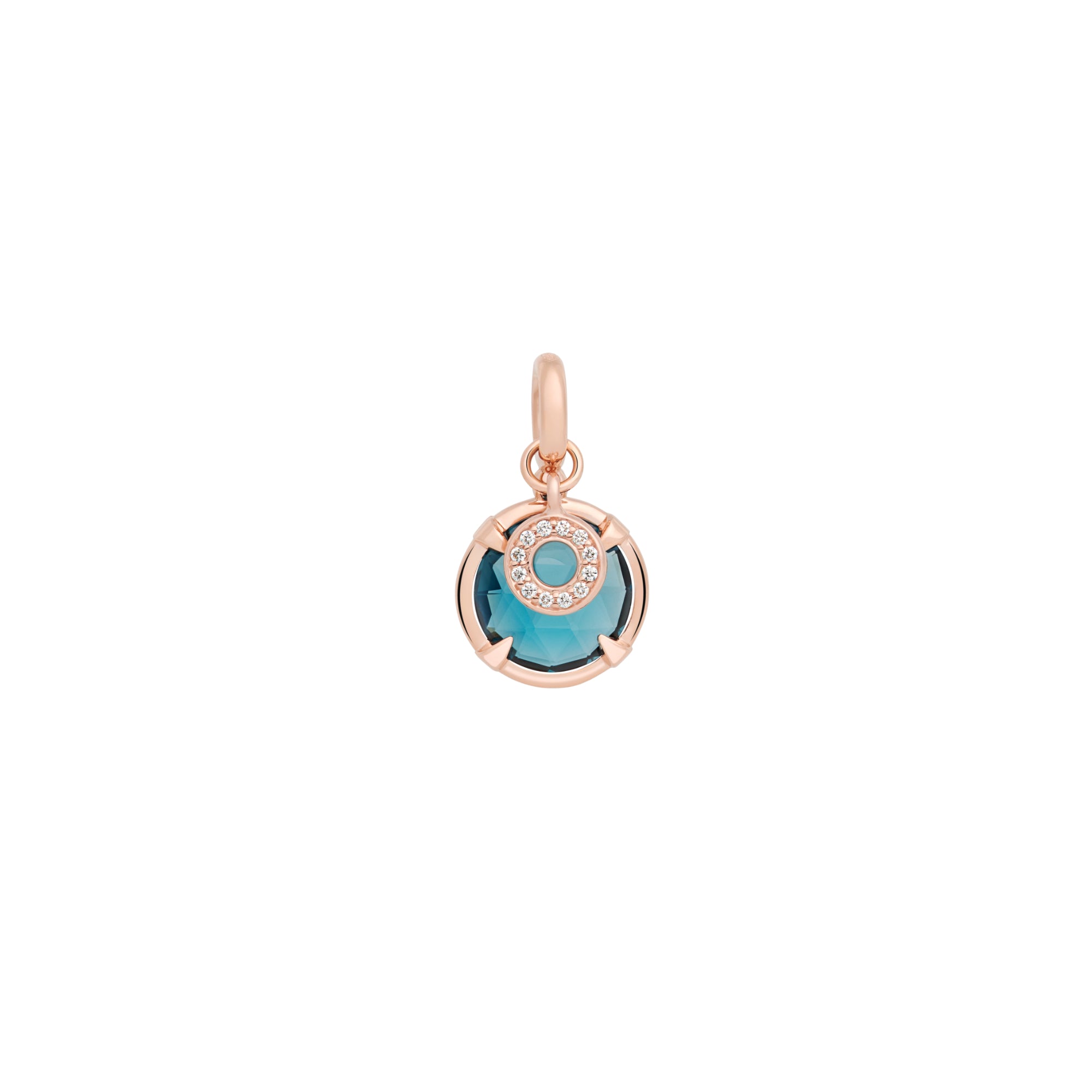 Bron Mira Mira Anhänger (8HR3451TLBBR) aus Roségold mit Diamant und Topas