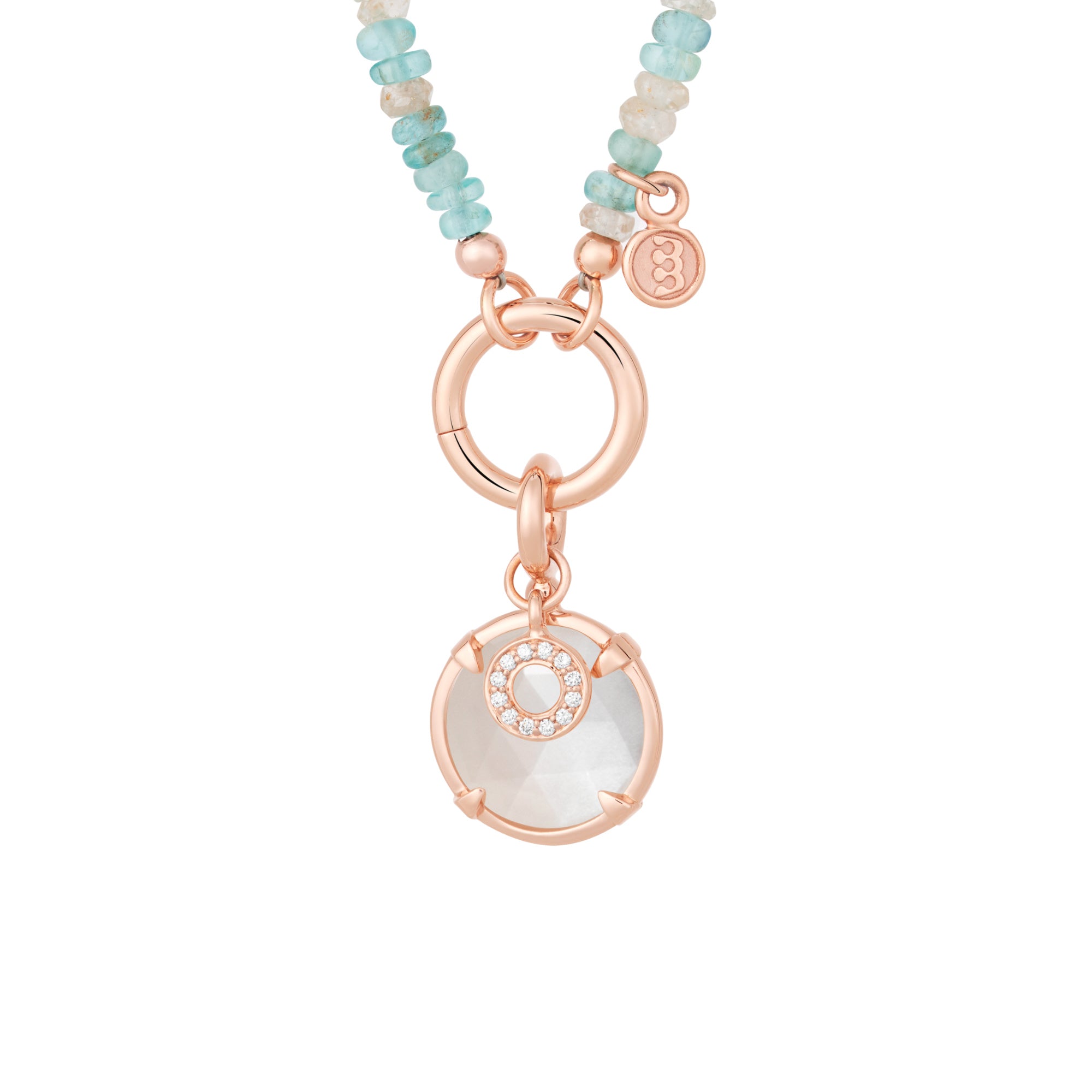 Bron Mira Mira Anhänger (8HR3452MWBBR) aus Roségold mit Diamant und Mondstein