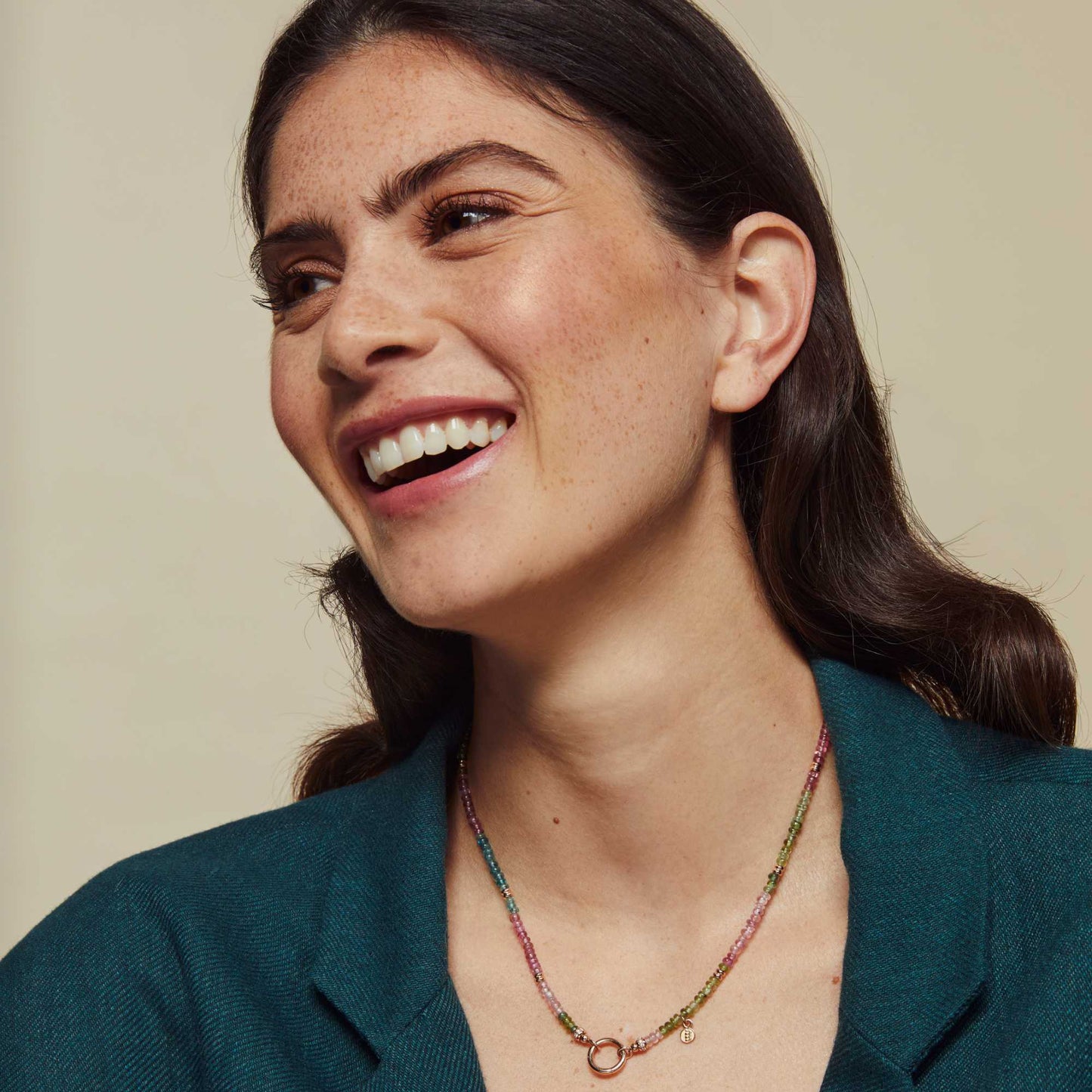 Mira Mira Anhänger mit Halskette, Roségold • Diamant • Turmalin von Bron (8CR4448MTBR/45)