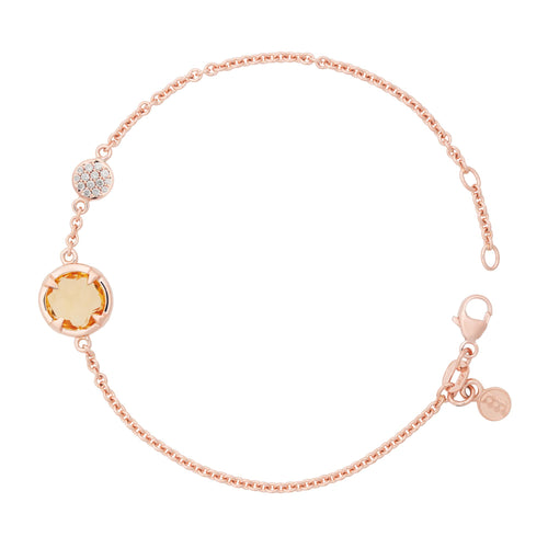 Bron Mira Mira Armband (8AR4011CIBBR) aus Roségold mit Diamant und Citrin