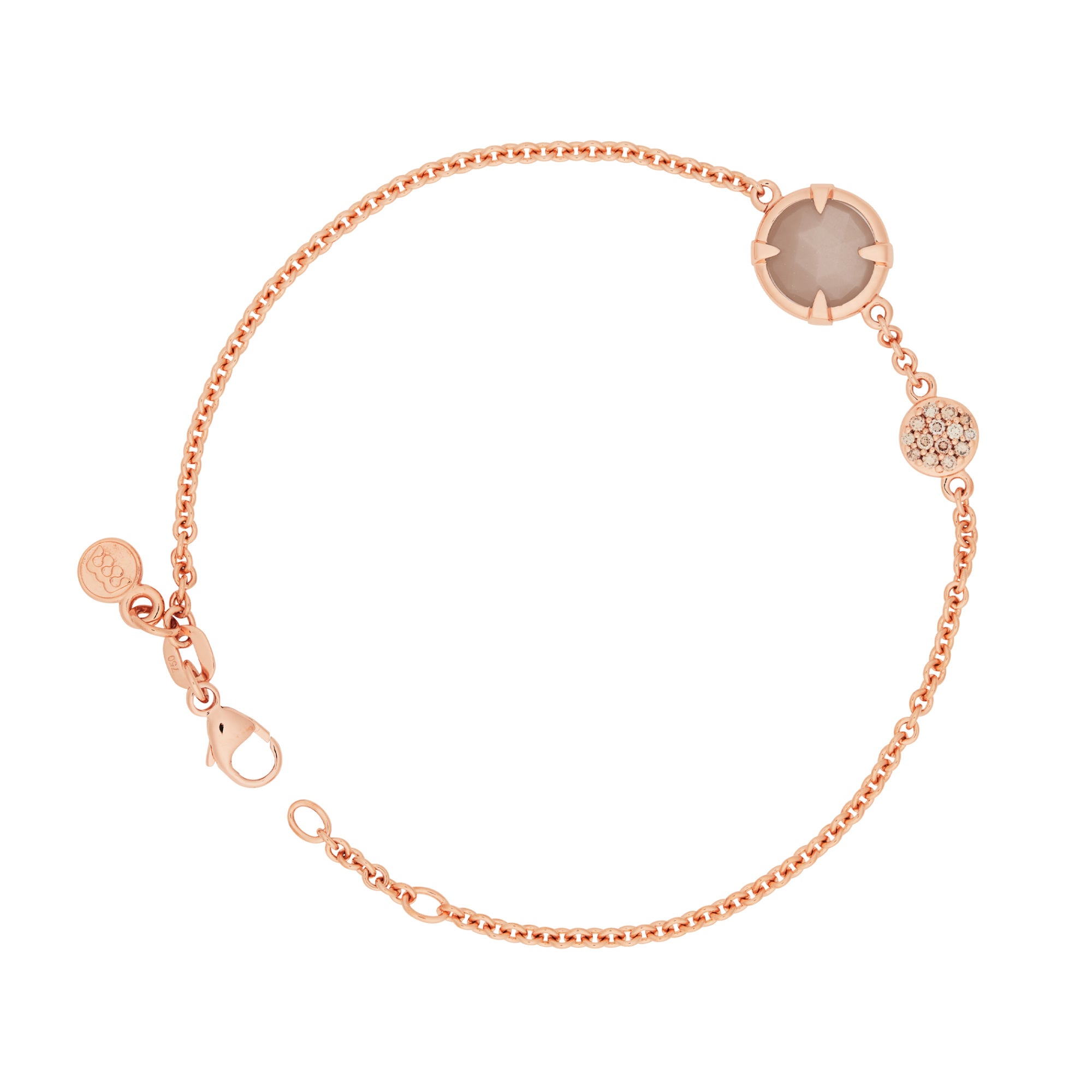 Bron Mira Mira Armband (8AR4011MGBCBR) aus Roségold mit Diamant und Mondstein
