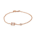 Bron Mira Mira Armband (8AR4011RQBBR) aus Roségold mit Diamant und Rosenquarz