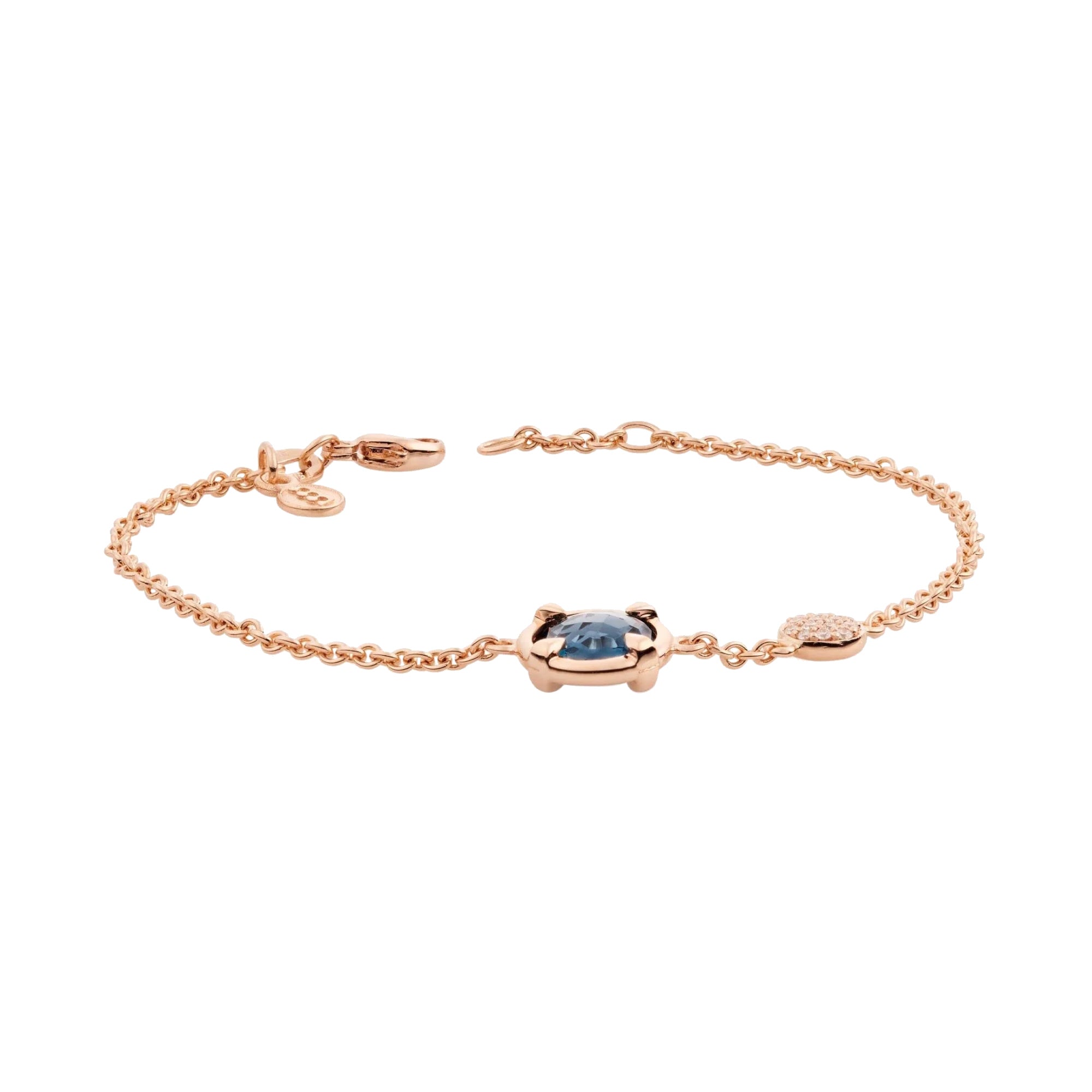 Bron Mira Mira Armband (8AR4011TLBBR) aus Roségold mit Diamant und Topas