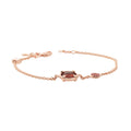 Bron Mira Mira Armband (8AR4013HEBOKCBR) aus Roségold mit Diamant und Saphir