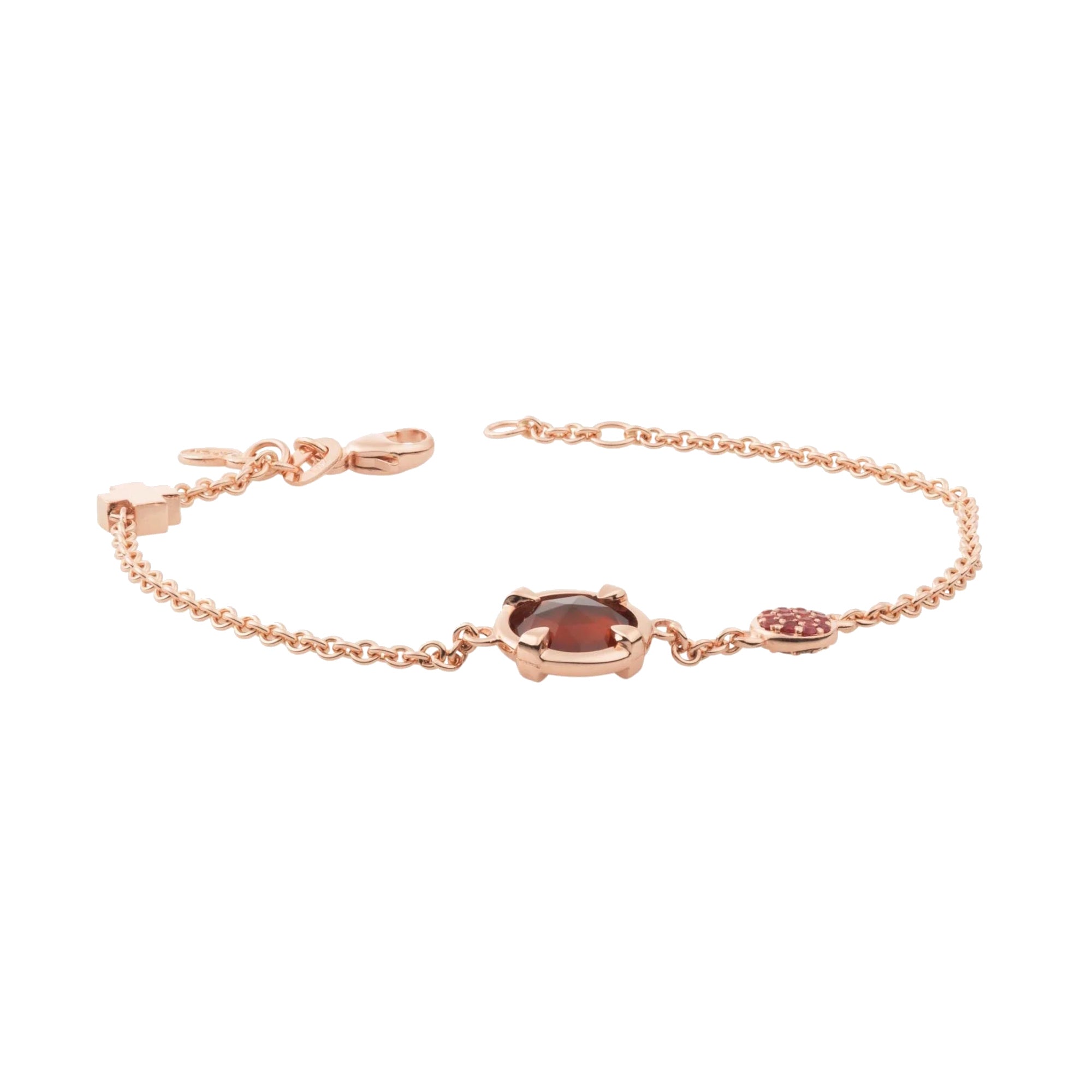 Bron Mira Mira Armband (8AR4013HEBOKCBR) aus Roségold mit Diamant und Saphir