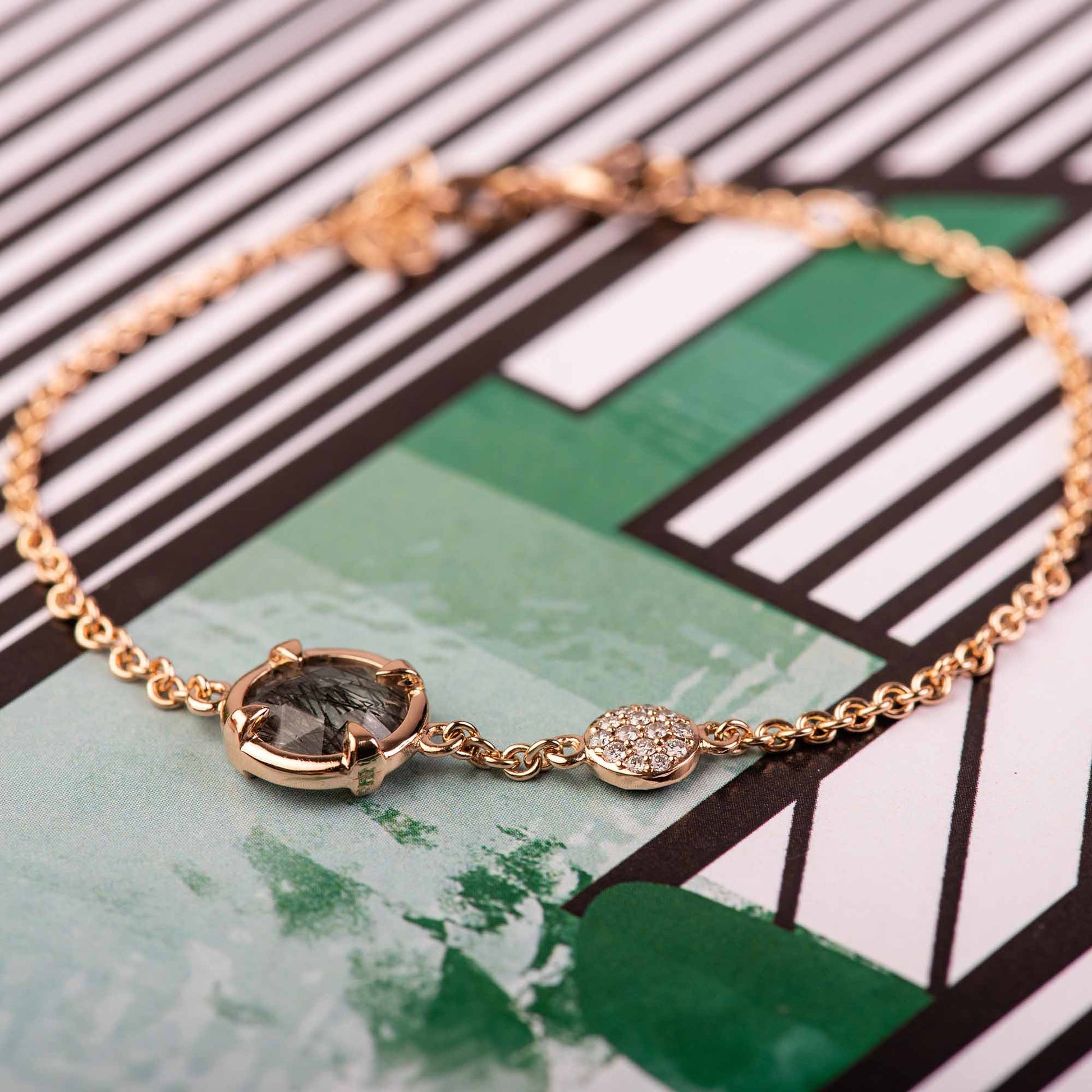 Mira Mira Armband, Roségold • Edelsteine von Bron (8AR4021QBBBRZK)