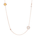 Bron Mira Mira Halskette (8CR4429DAY) aus Roségold mit Citrin, Mondstein und Rutilquarz
