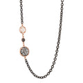 Bron Mira Mira Halskette (8CR4431MIX01) aus Roségold, Titan mit Diamant, Mondstein, Rutilquarz und Saphir