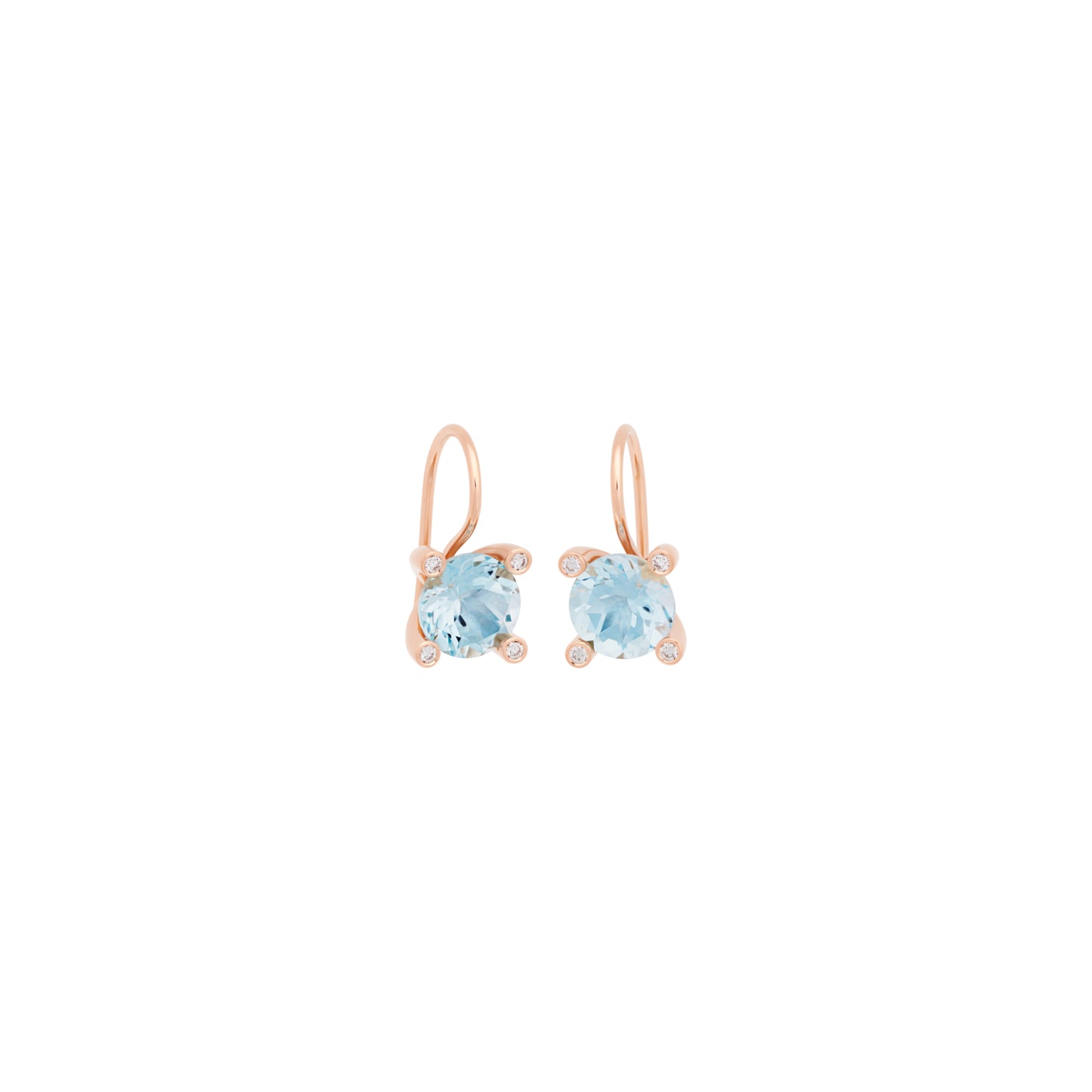 Bron Phlox Ohrschmuck (8OR4755BTBR) aus Roségold mit Diamant und Topas