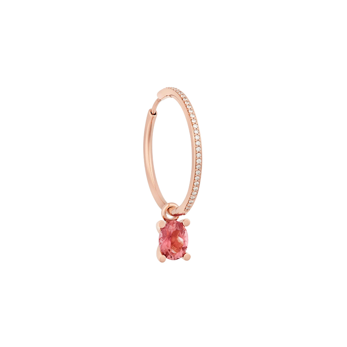 Bron Phlox Ohrschmuck (Einzelstück) (8OR4876RT-SET) aus Roségold mit Diamant und Turmalin