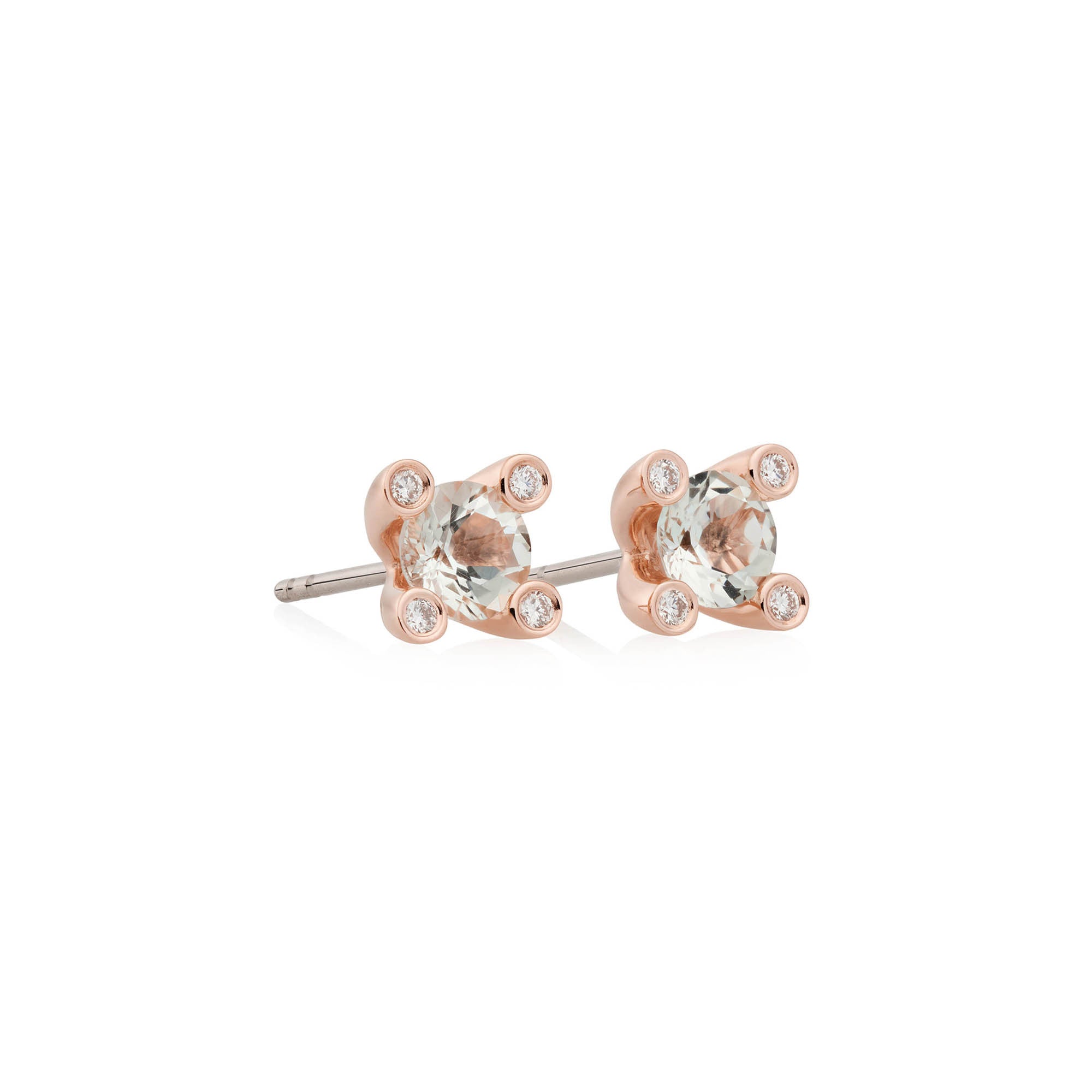 Bron Phlox Ohrstecker (8OR4750LQBR) aus Roségold mit Diamant