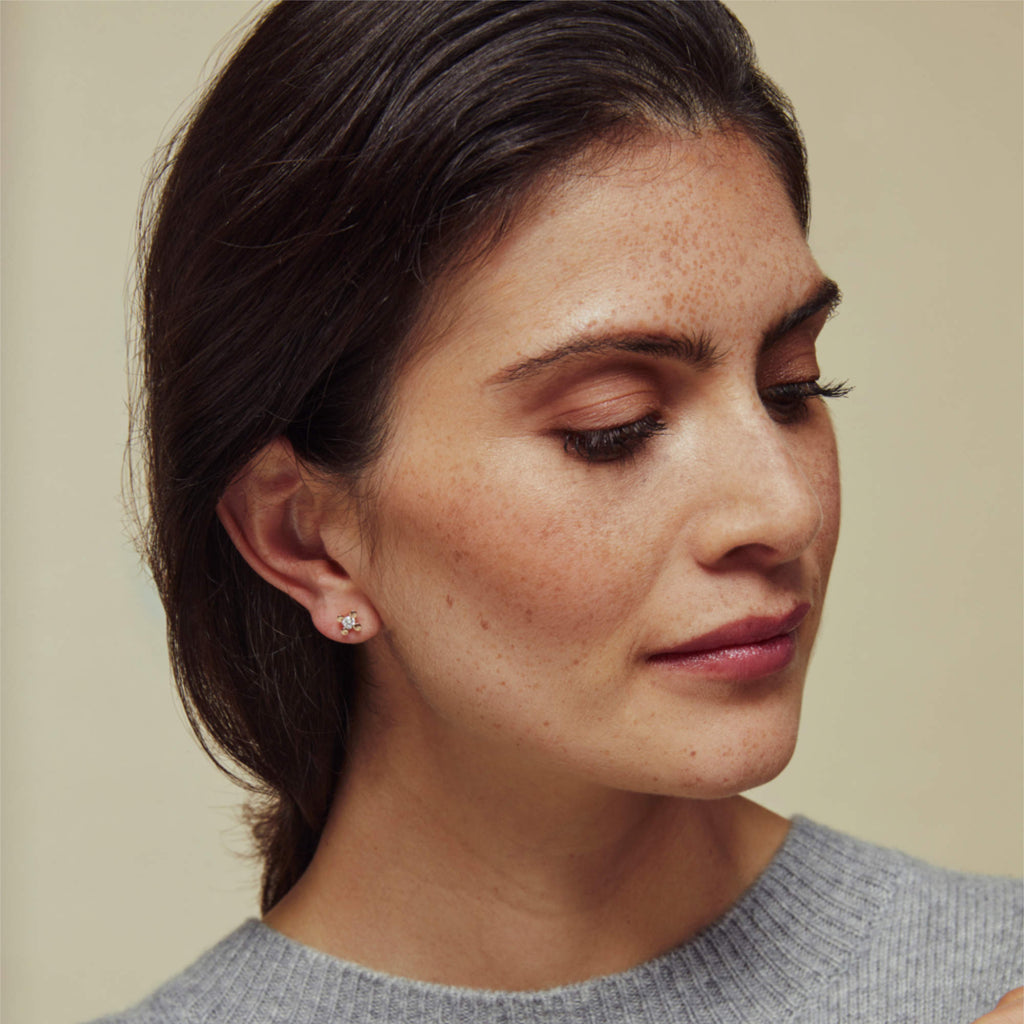 Bron Phlox Ohrstecker (8OR4834BR) aus Roségold mit Diamant