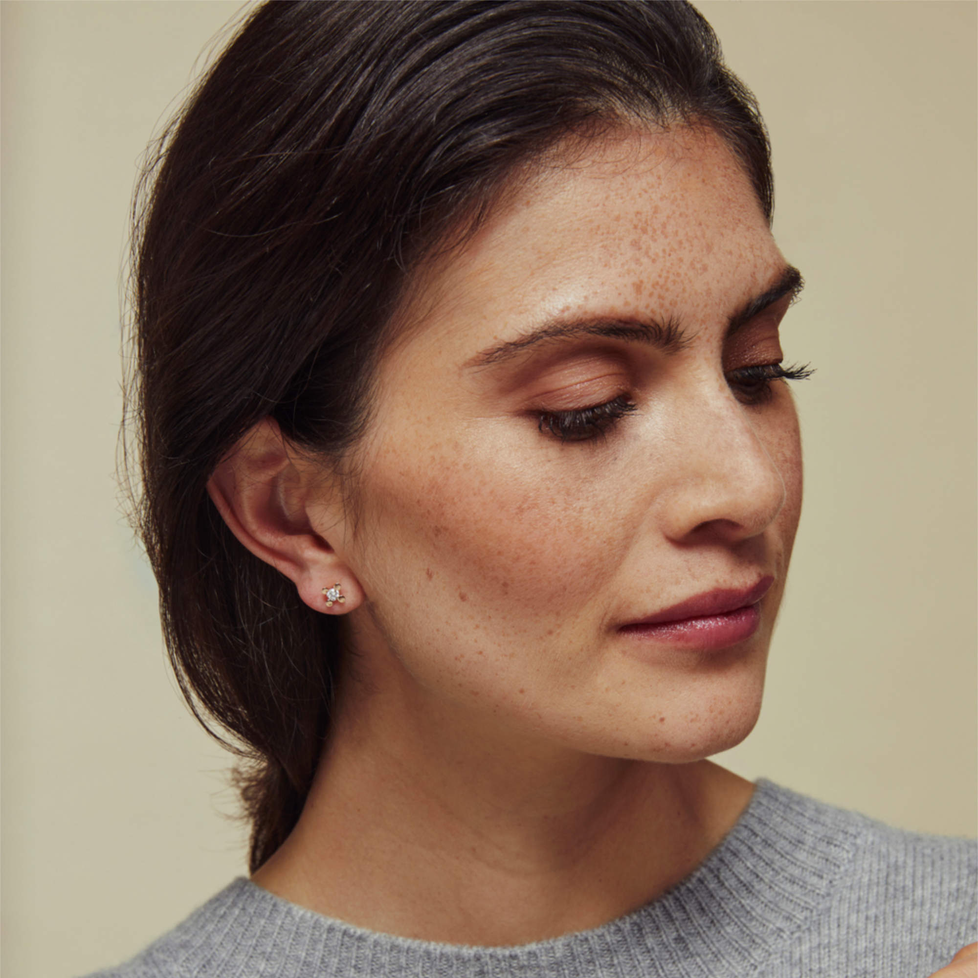Bron Phlox Ohrstecker (8OR4834BR) aus Roségold mit Diamant