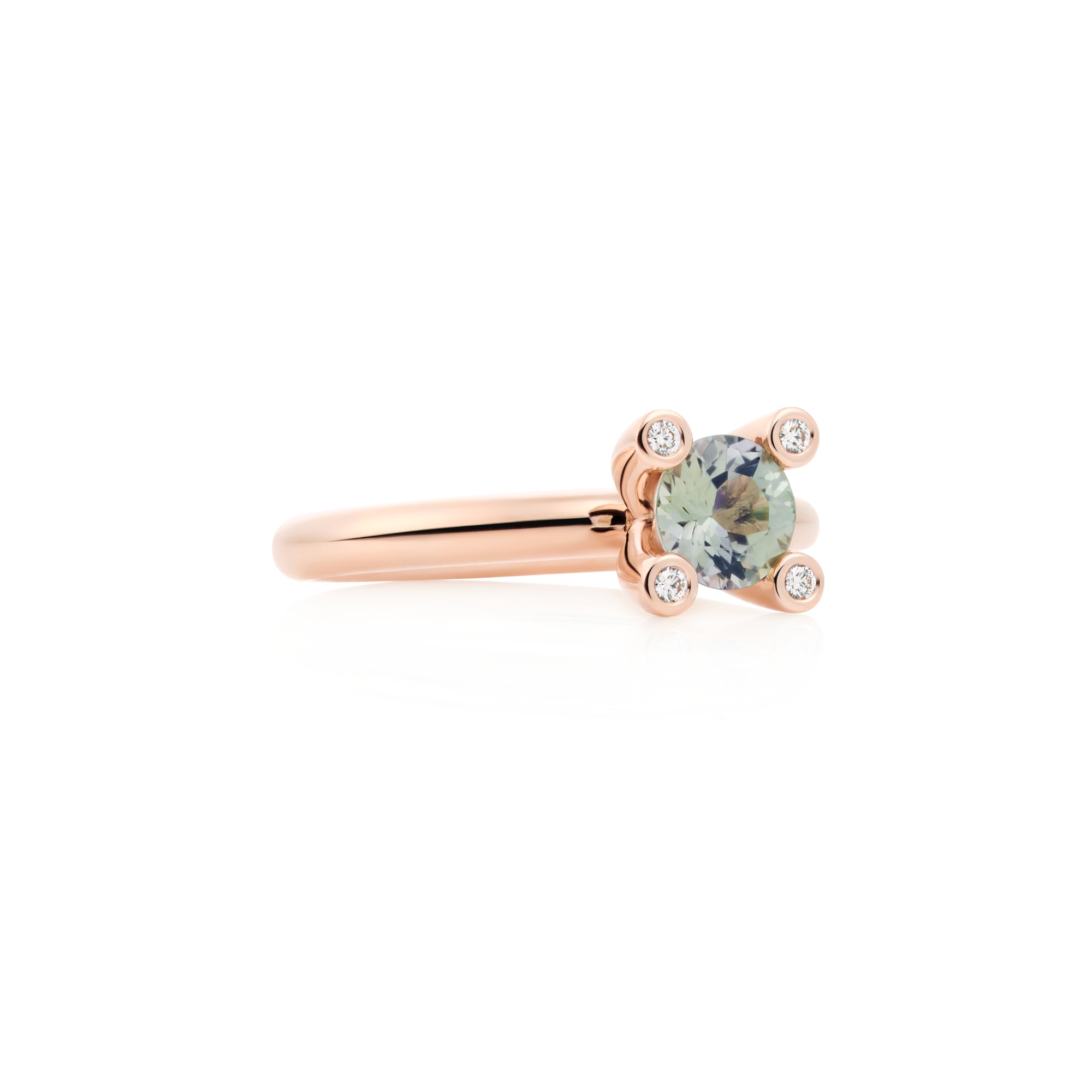 Bron Phlox Ring (4RR4715TBBR) aus Roségold mit Diamant und Tansanit