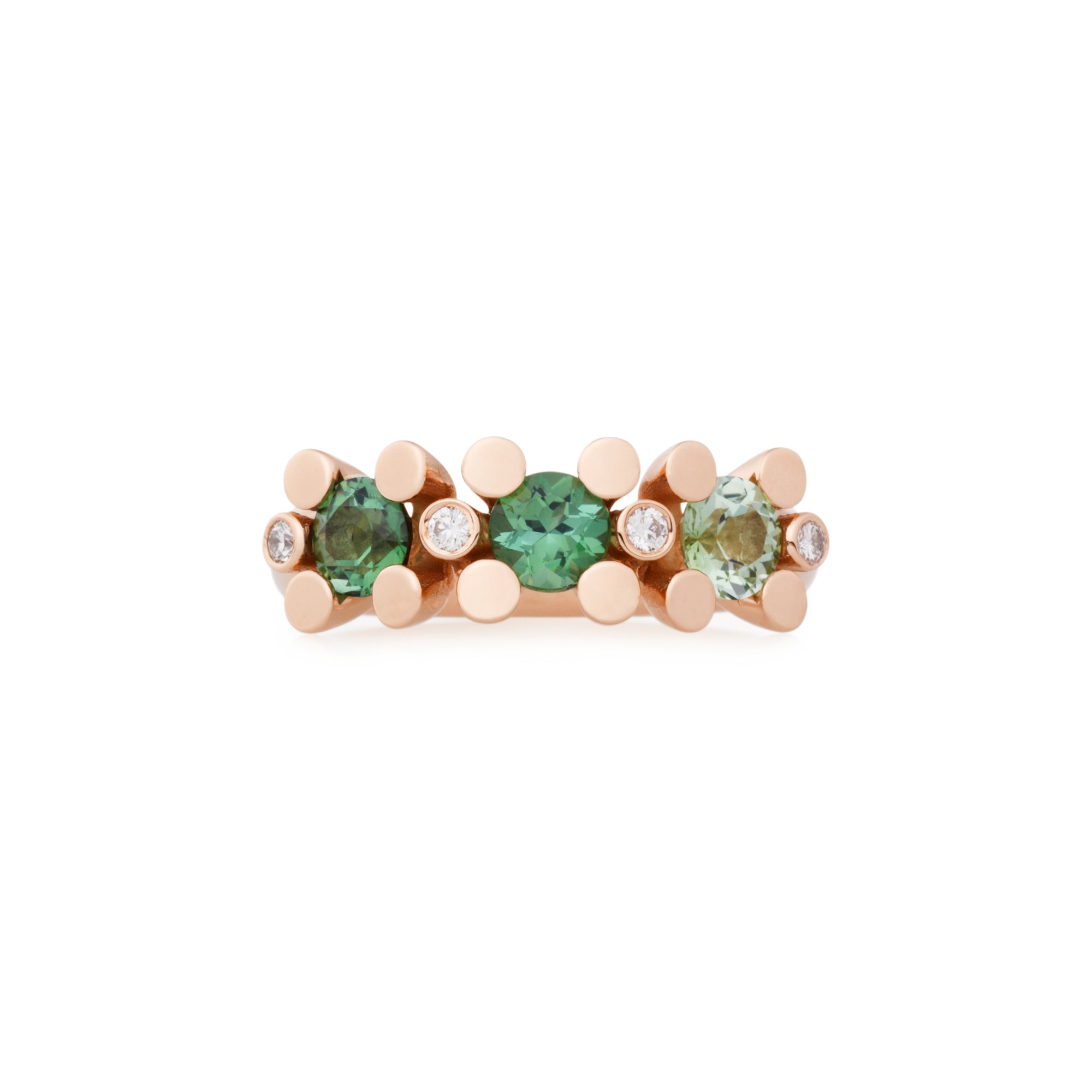 Bron Phlox Ring (8RR4791GTBR) aus Roségold mit Diamant und Turmalin