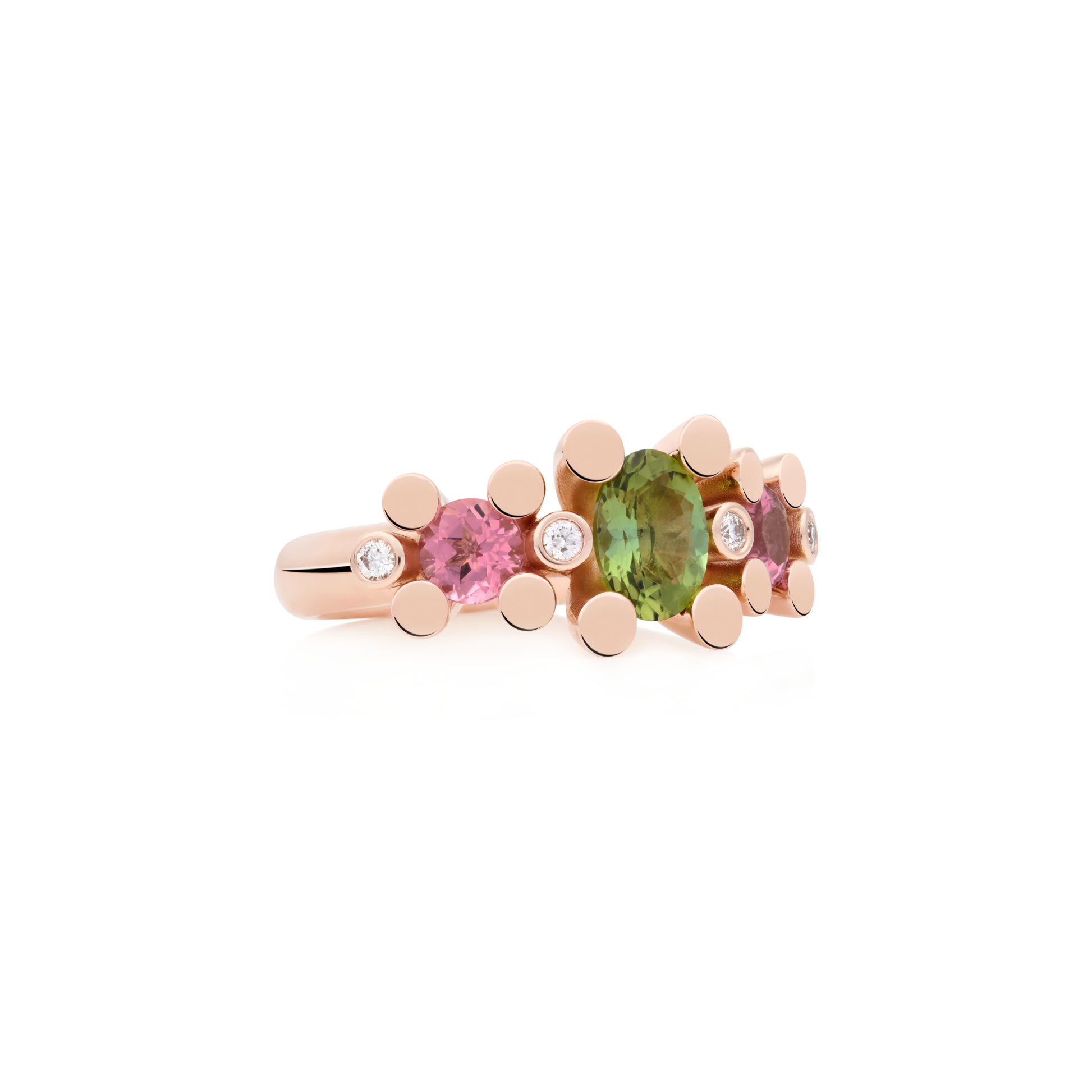 Phlox Ring, Roségold • Diamant • Turmalin von Bron (8RR4805GTRTBR)