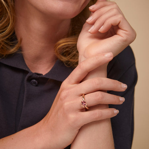 Bron Phlox Ring (8RR4874RT) aus Roségold mit Turmalin