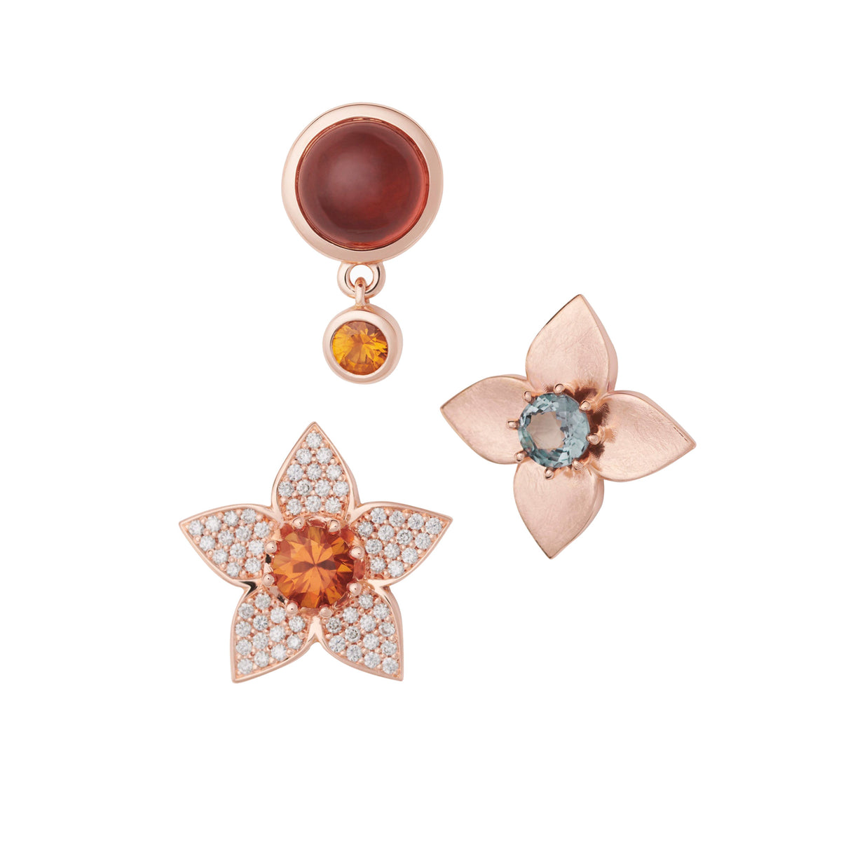 Bron Poppy Brosche (8BR1282MSP) aus Roségold mit Spinell