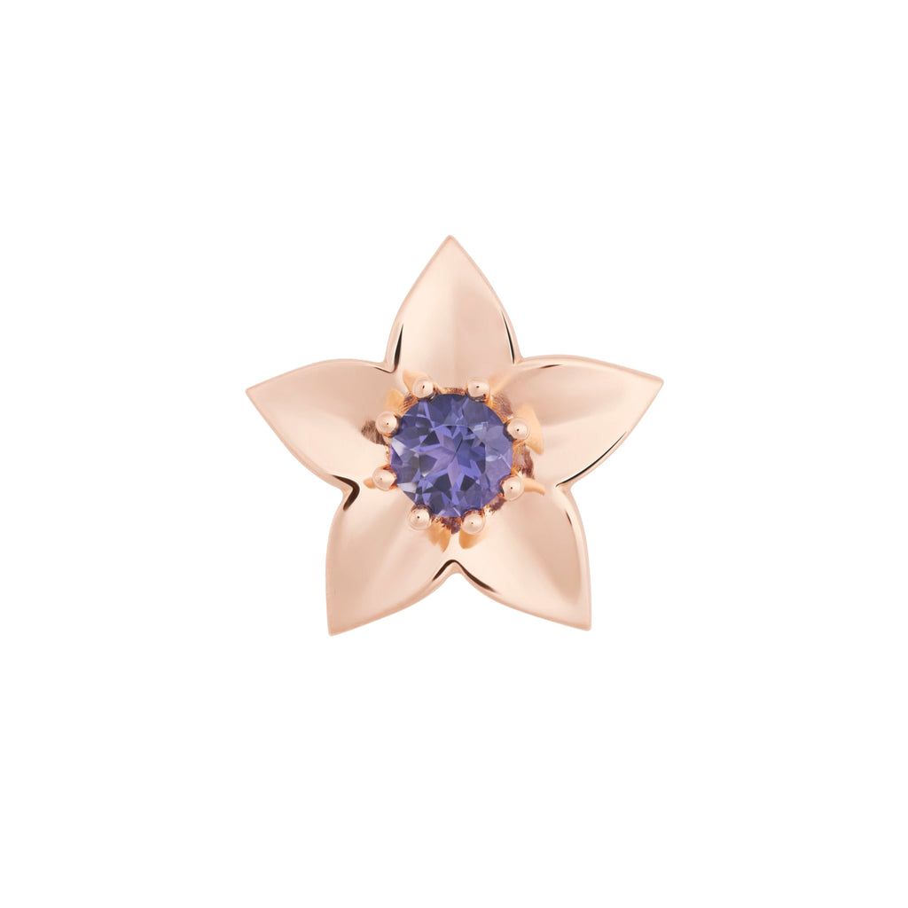 Bron Poppy Brosche (8BR1283IO) aus Roségold mit Iolith