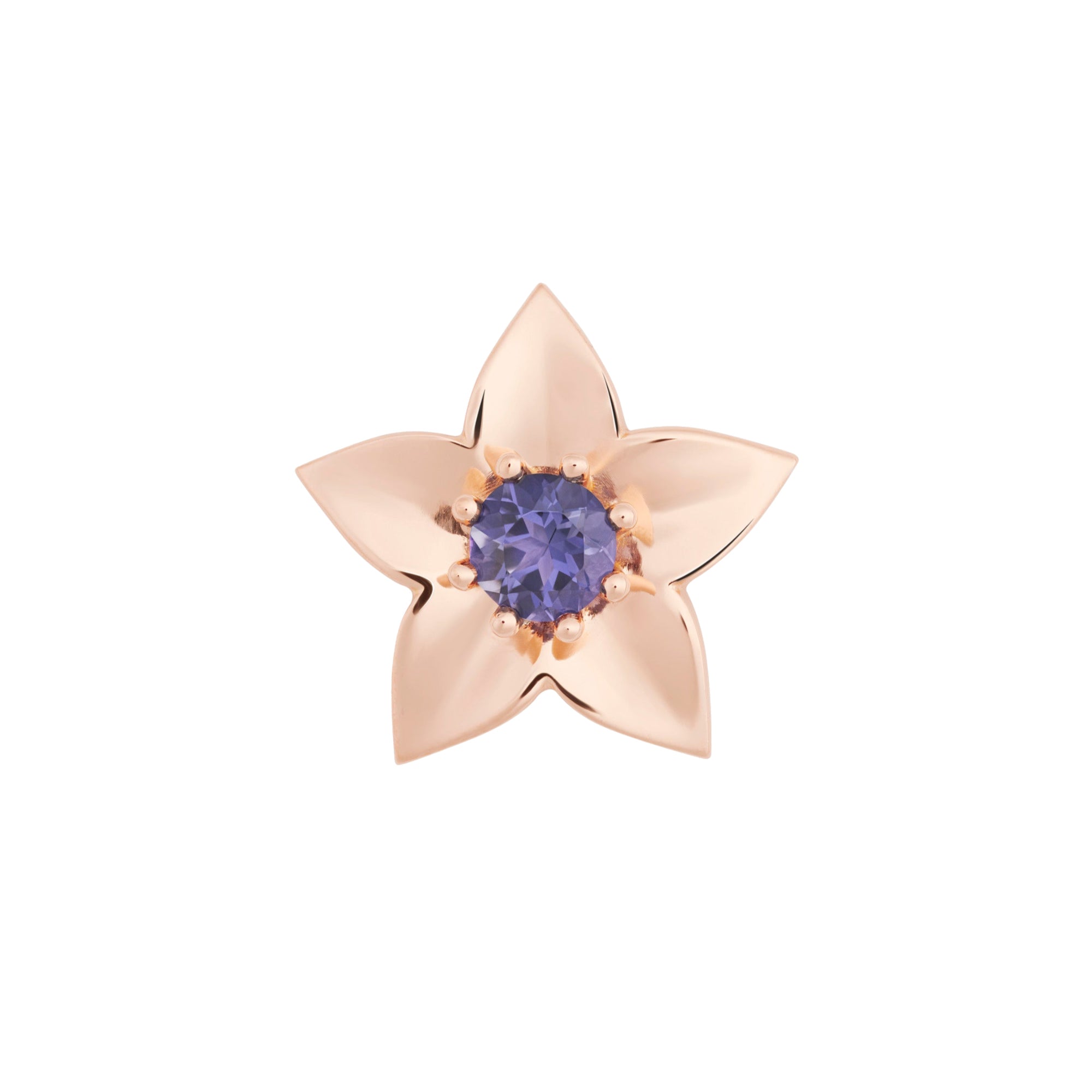 Bron Poppy Brosche (8BR1283IO) aus Roségold mit Iolith