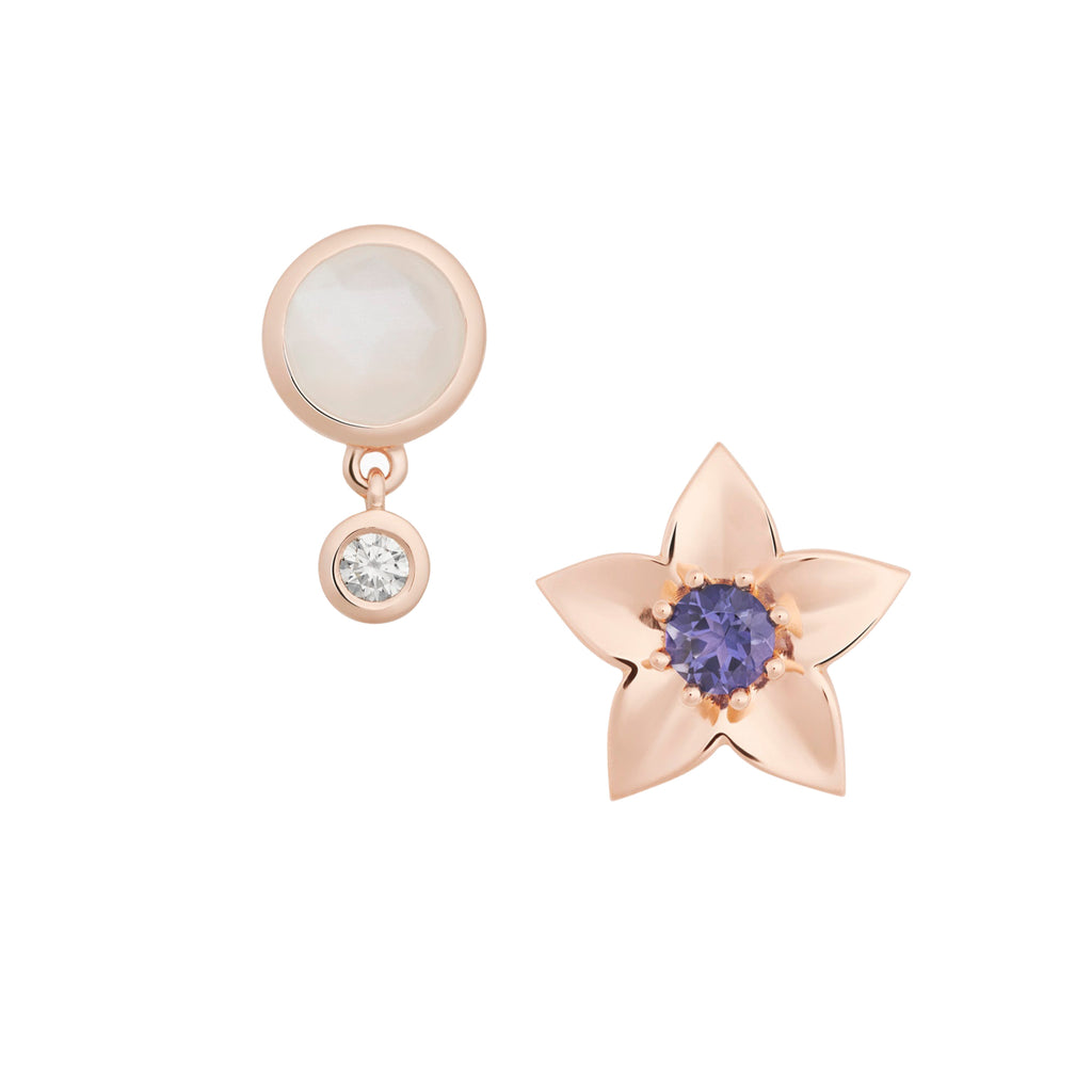 Bron Poppy Brosche (8BR1283IO) aus Roségold mit Iolith