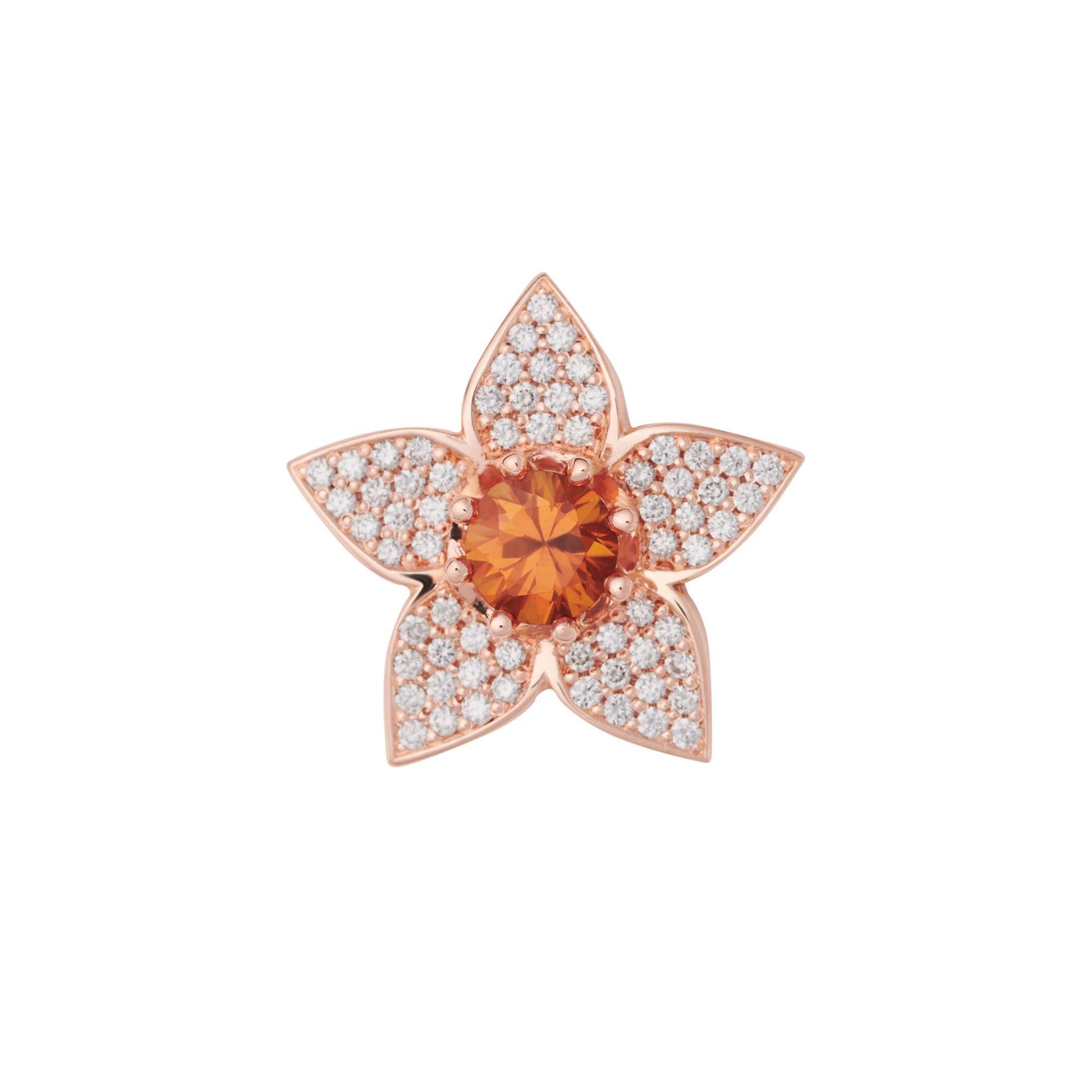Bron Poppy Brosche (8BR1283OKBR) aus Roségold mit Diamant und Saphir