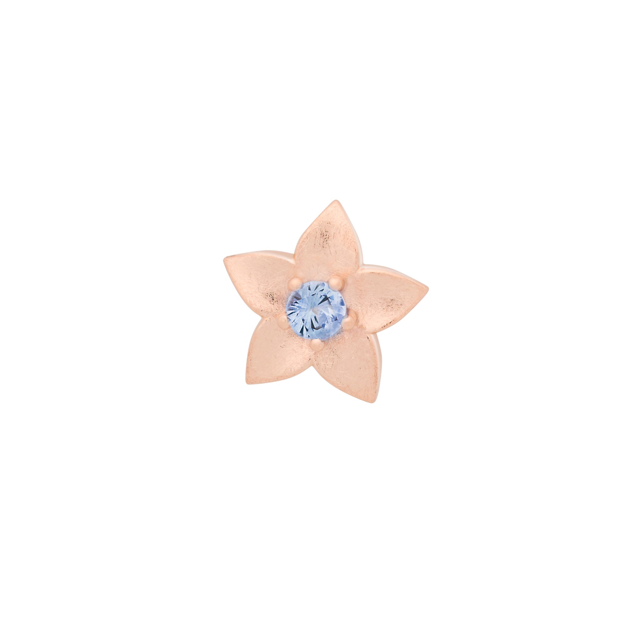 Bron Poppy Brosche (8BR1286MCS) aus Roségold mit Saphir
