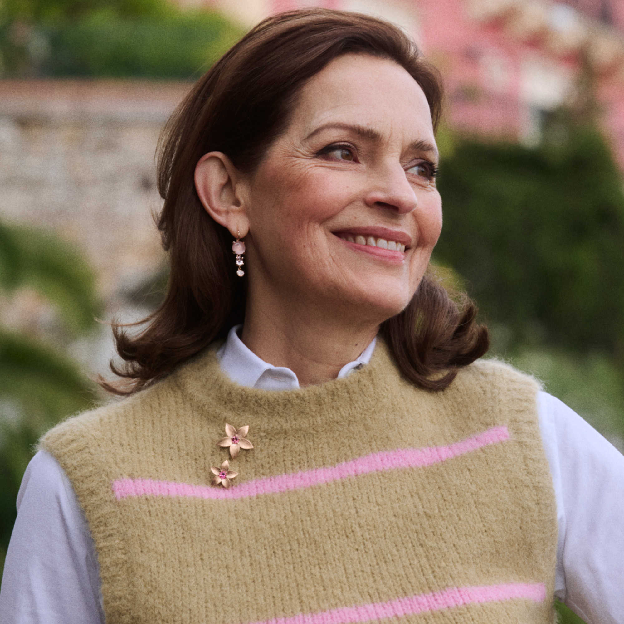 Bron Poppy Brosche (8BR1292MRT) aus Roségold mit Turmalin