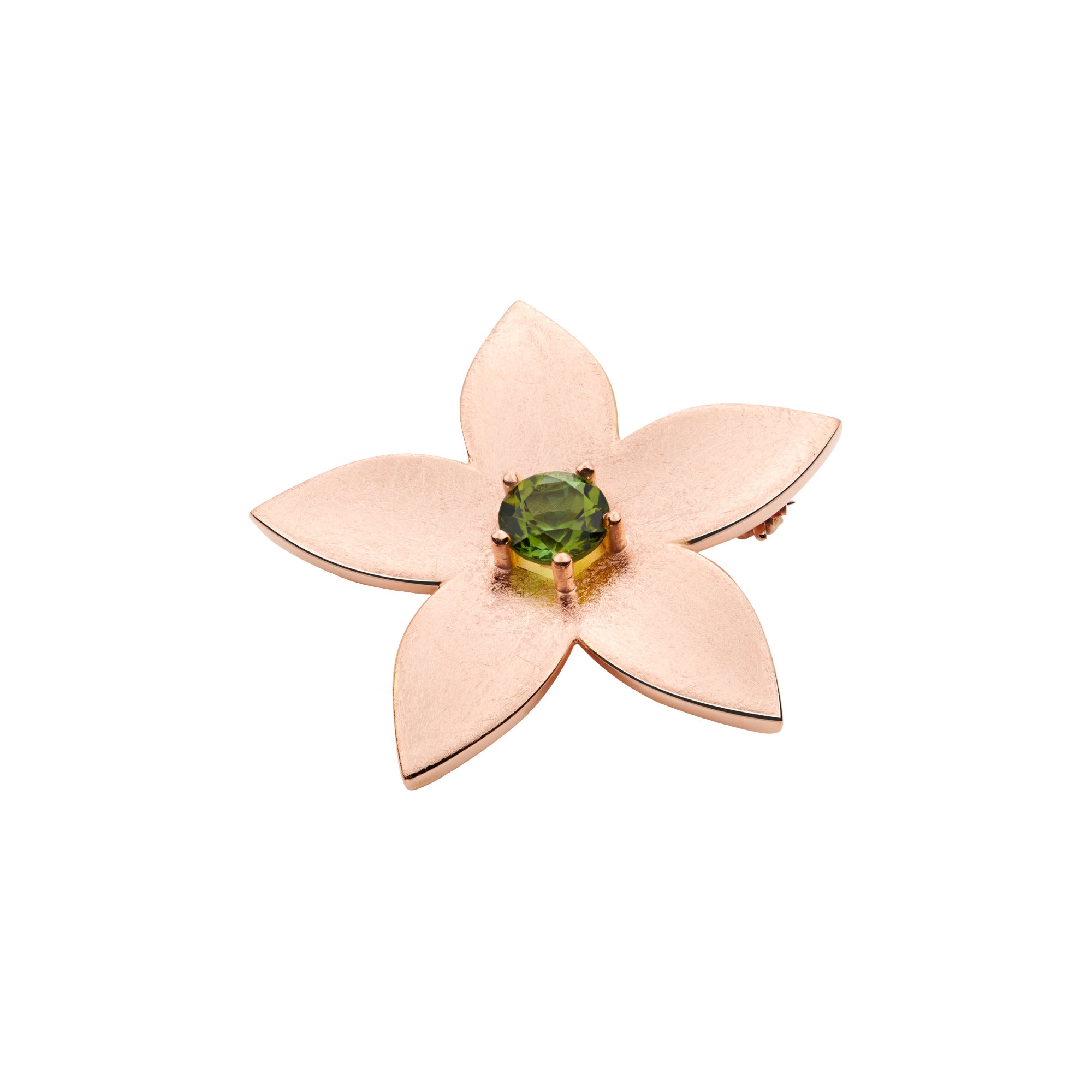 Bron Poppy Brosche (8BR1293MGT) aus Roségold mit Turmalin