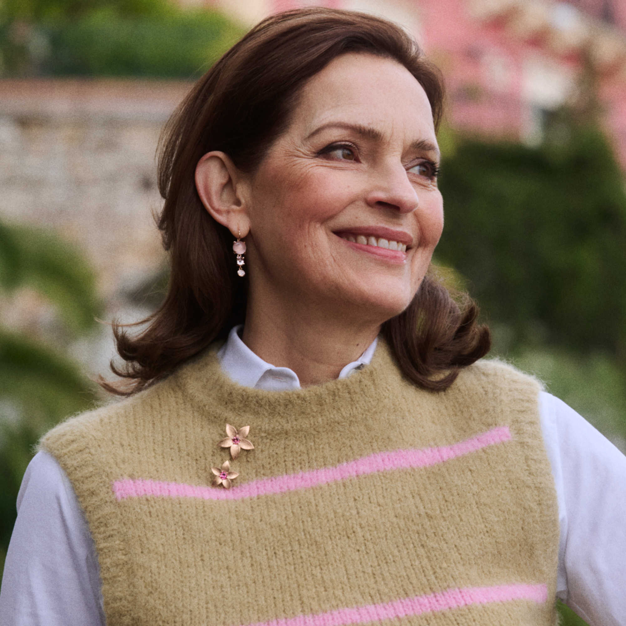 Bron Poppy Brosche (8BR1293MGT) aus Roségold mit Turmalin