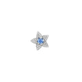 Bron Poppy Brosche (8BW1291CSBR) aus Weißgold mit Diamant und Saphir