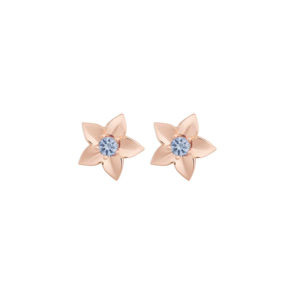 Bron Poppy Ohrschmuck (8OR4897CS) aus Roségold mit Saphir