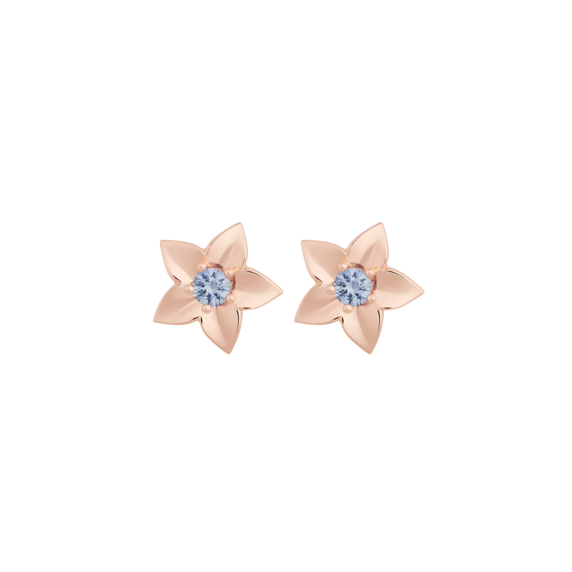 Bron Poppy Ohrschmuck (8OR4897CS) aus Roségold mit Saphir