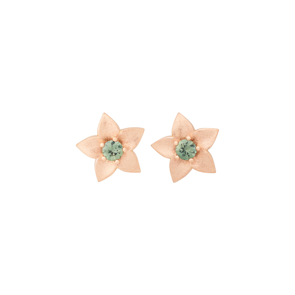 Bron Poppy Ohrschmuck (8OR4897MGK) aus Roségold mit Saphir