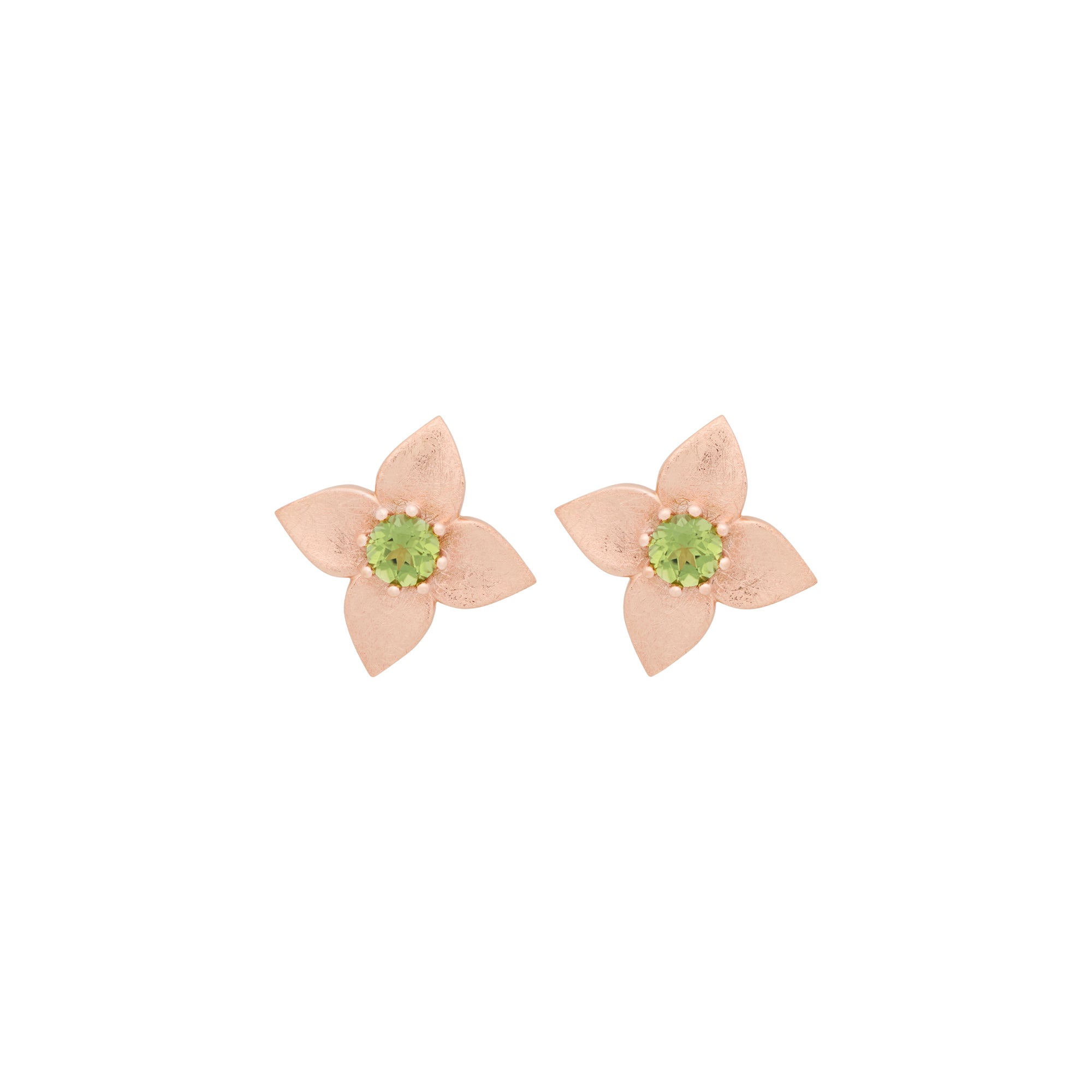 Bron Poppy Ohrschmuck (8OR4908MPE) aus Roségold mit Peridot