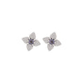 Bron Poppy Ohrschmuck (8OW4909SPBR) aus Weißgold mit Diamant und Spinell