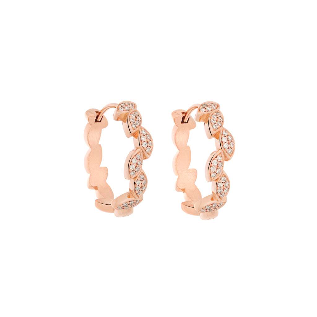 Bron Poppy Petal Ohrschmuck (8OR4912BR060) aus Roségold mit Diamant