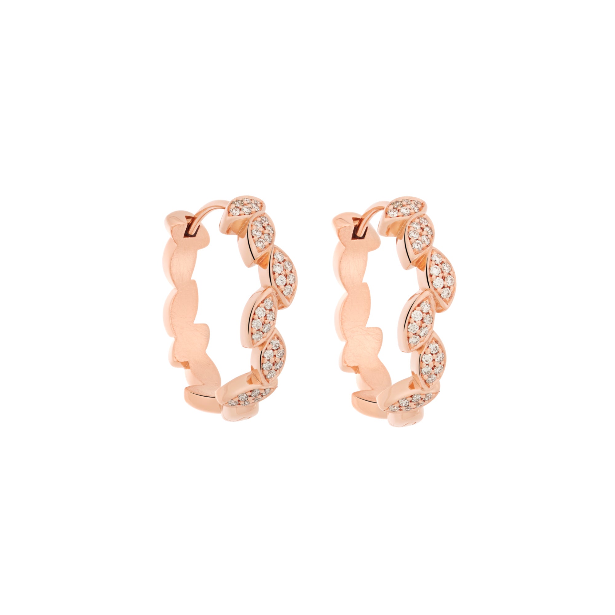 Bron Poppy Petal Ohrschmuck (8OR4912BR060) aus Roségold mit Diamant
