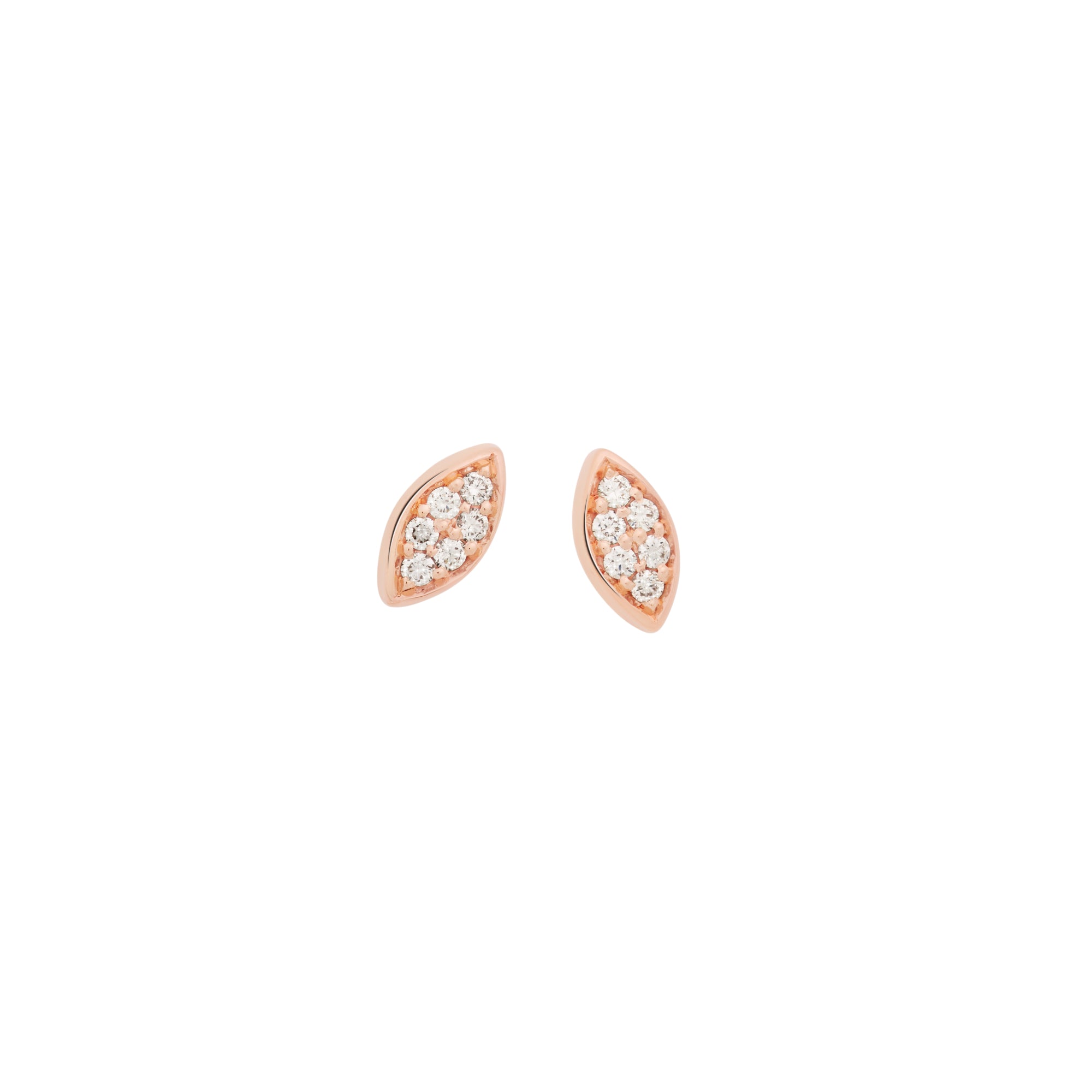 Bron Poppy Petal Ohrschmuck (8OR4914BR) aus Roségold mit Diamant