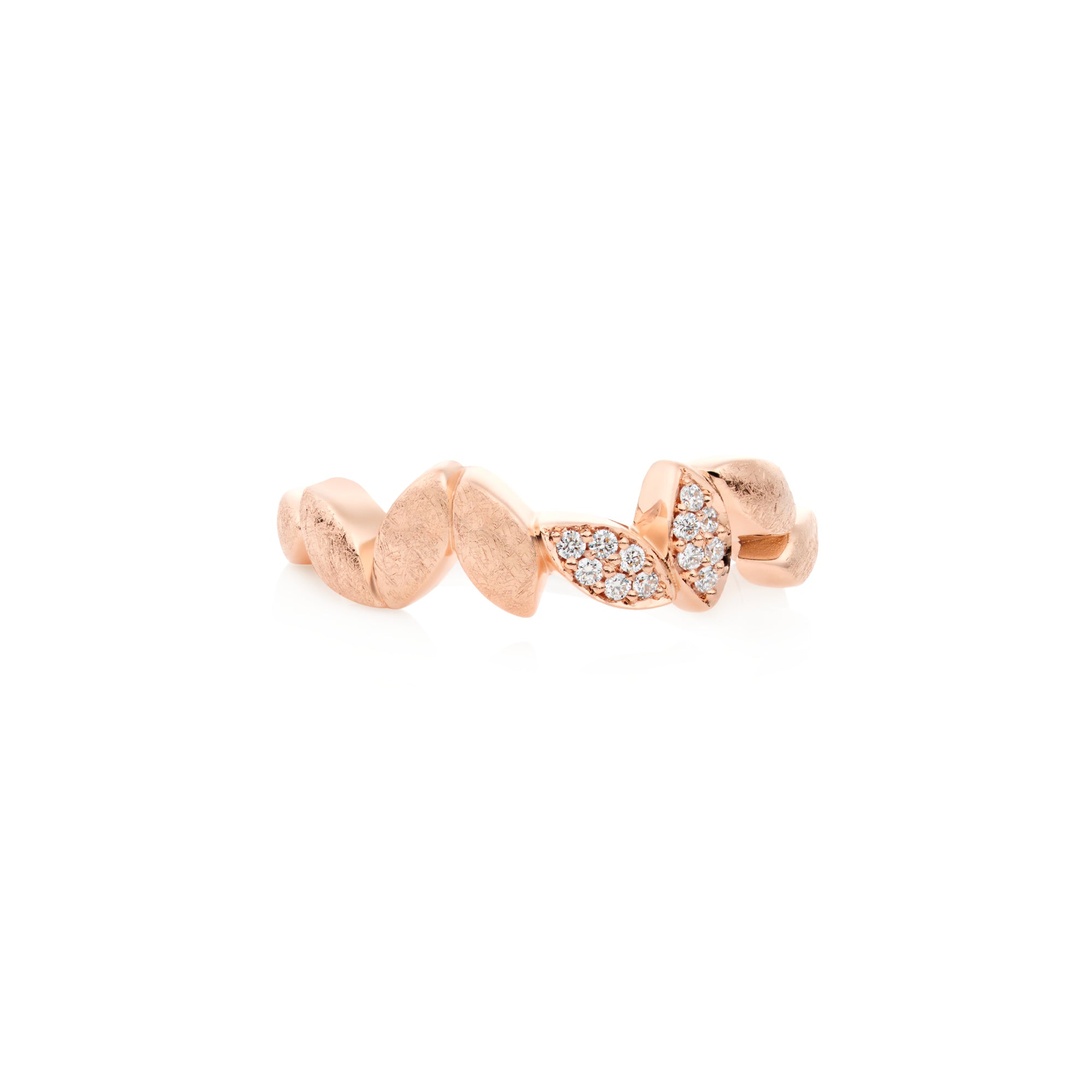 Bron Poppy Petal Ring (8RR4933MBR2) aus Roségold mit Diamant